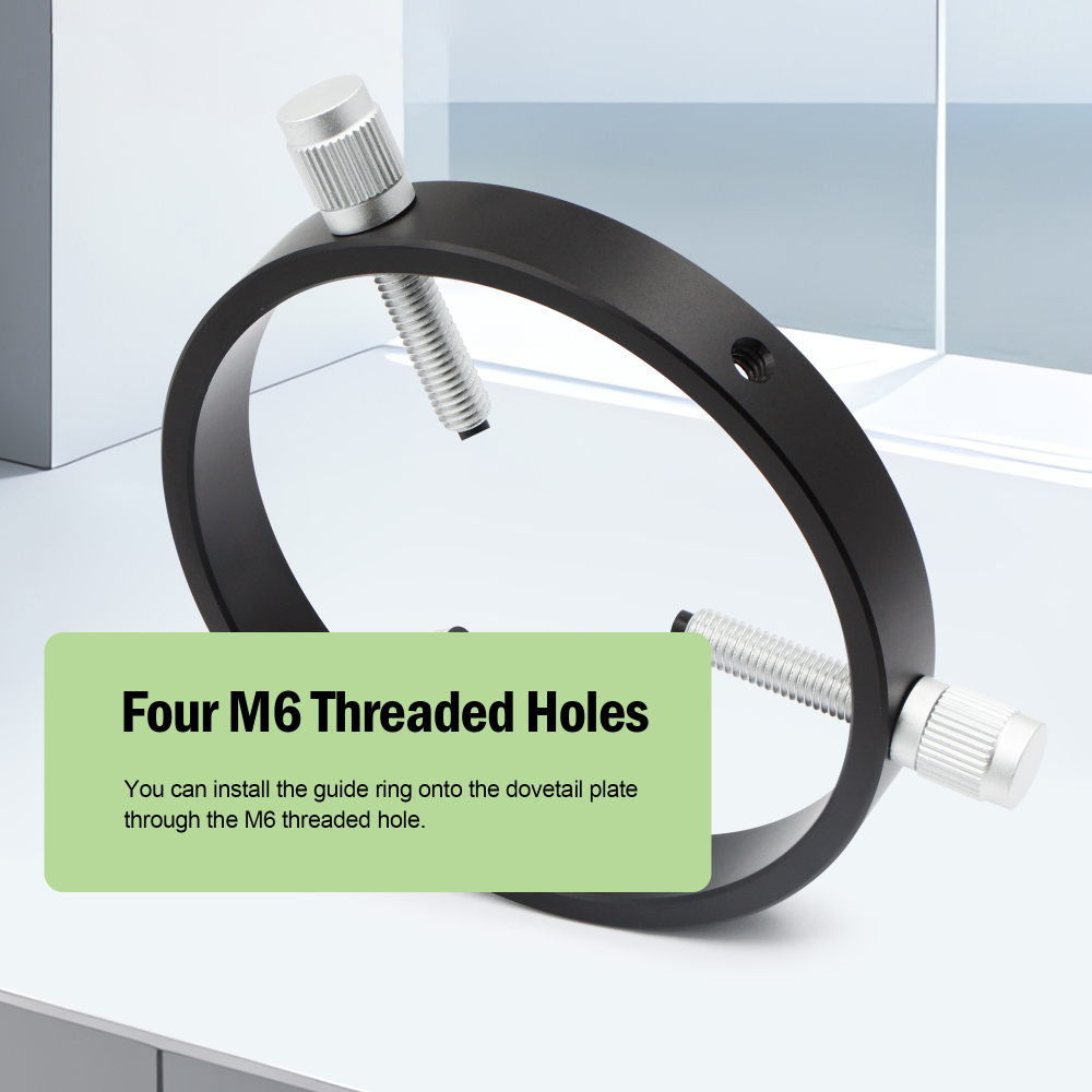 Astromania Adjustable Guiding Scope Rings 105 mm inside diameter (pair) - for Telescope Tube diameter or finders 50 to 103mm