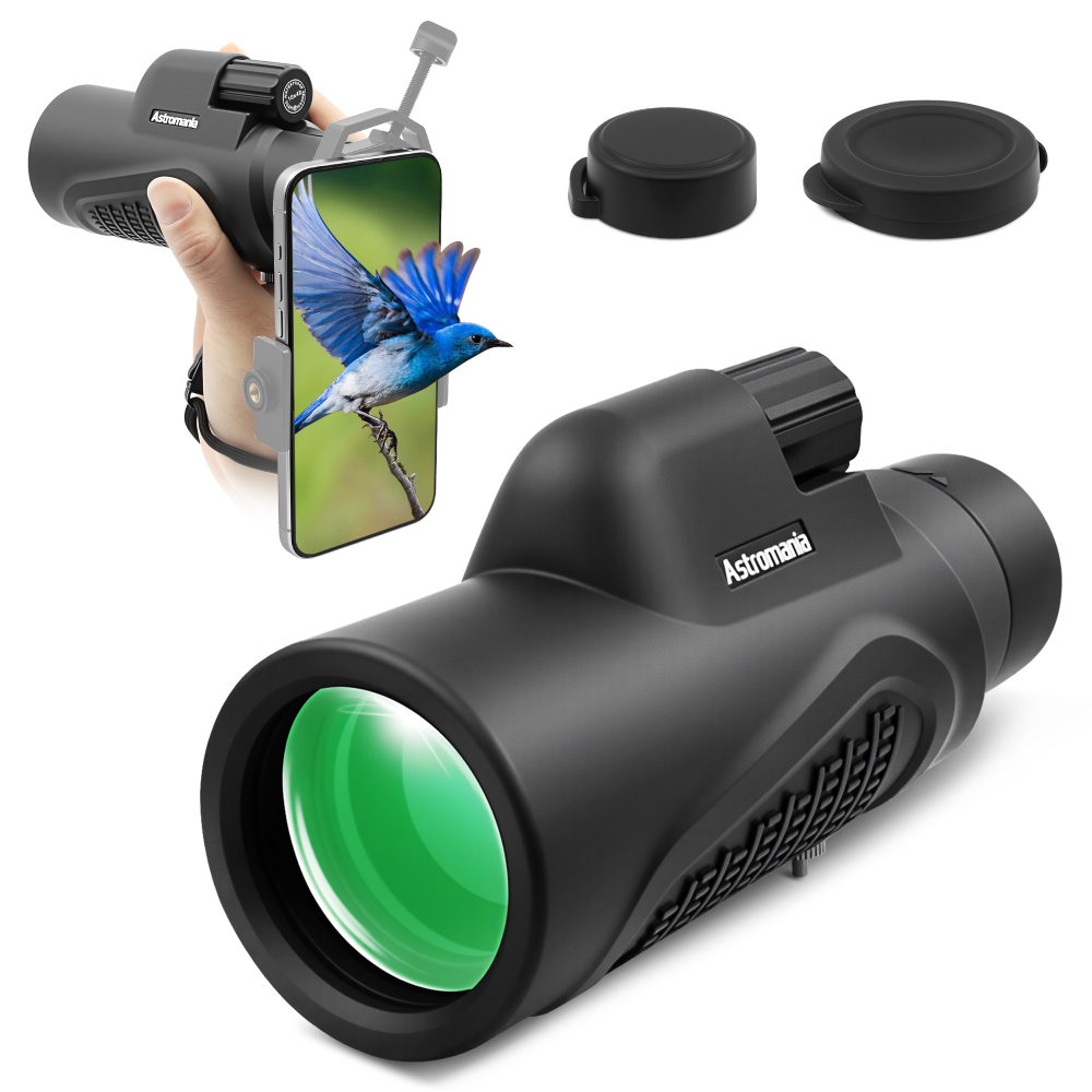 Astromania Monocular Telescope 10x42 HD K9 Prism - High Power & Compact, Waterproof , Fogproof, Shockproof for Birdwatching, Camping, Wildlife - Multi-coated Optics, Rubber Armor & Non-Slip Grip