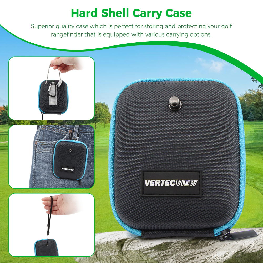 Golf Rangefinder with Slope Switch, 1300 Yards Pro Laser Range Finder for Hunting Golfing, 7X Magnification with Flag Pole Locking Vibration & Magnet Stripe & IPX7 Waterproof & OLED Dual-Color Display