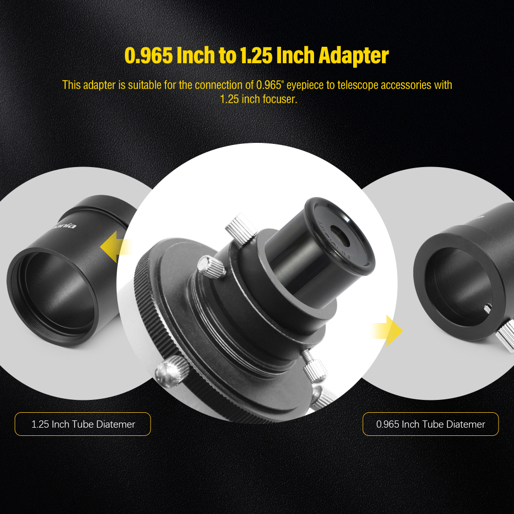 Astromania 1.25" to 0.965" Adapter - Allow you use 0.965" accessories on 1.25" telescope!