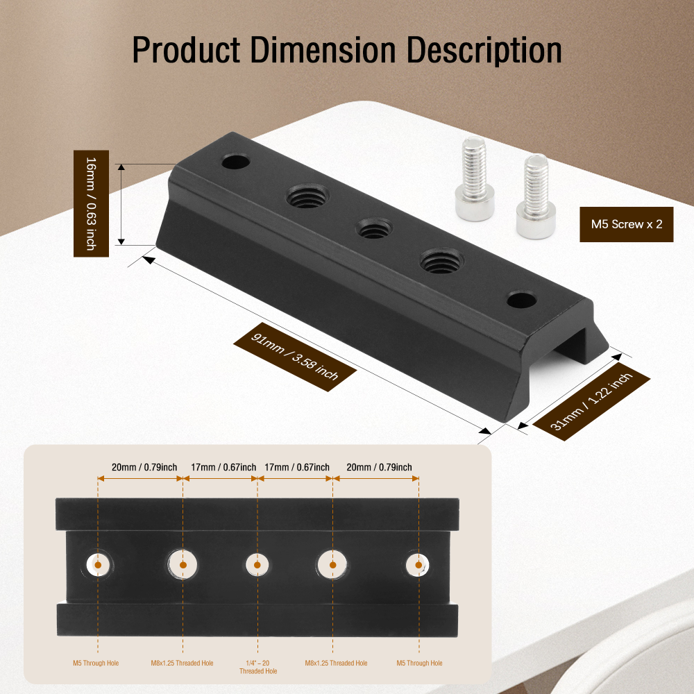 Astromania Dovetail Bar - fit The Dovetail mounting Base on Most telescopes