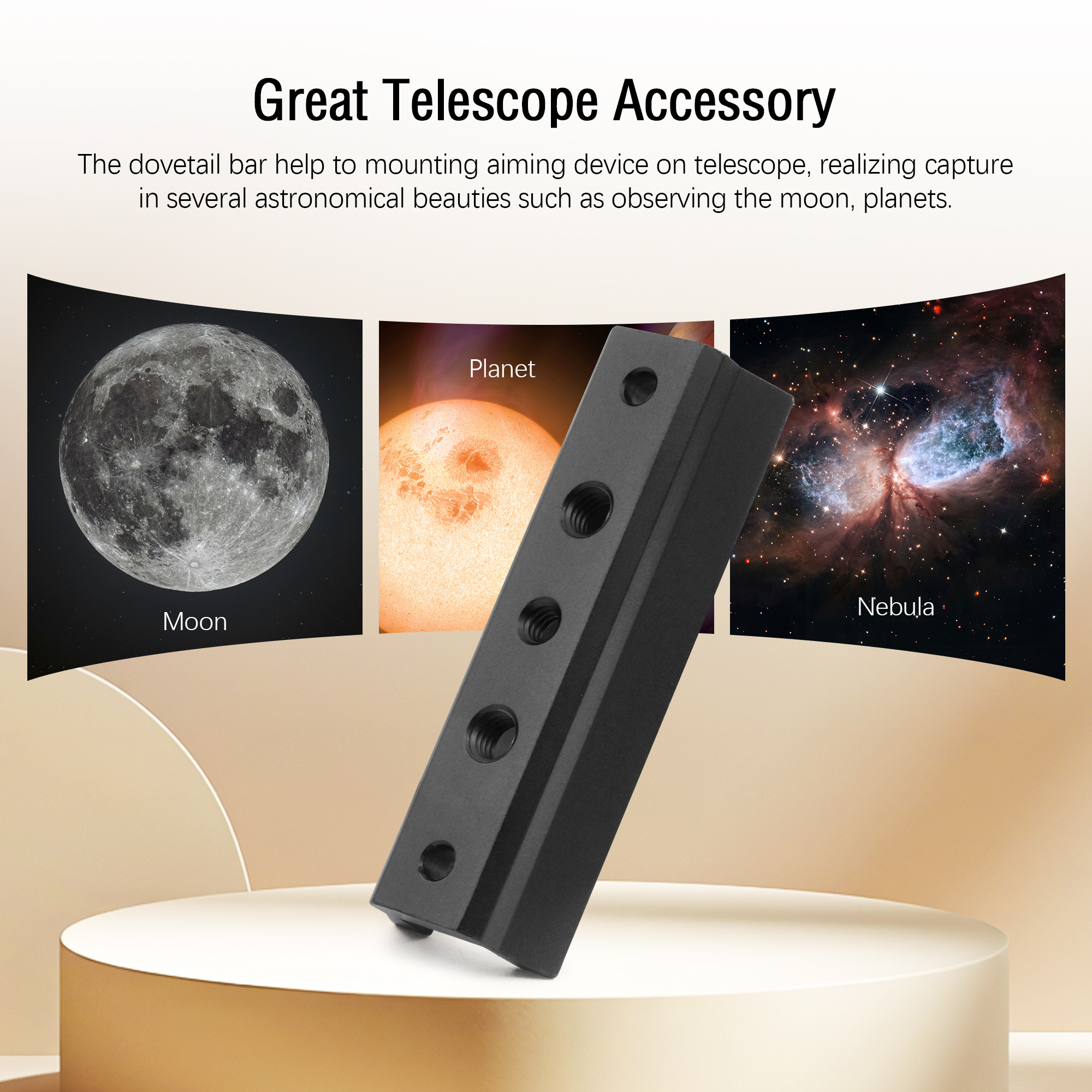 Astromania Dovetail Bar - fit The Dovetail mounting Base on Most telescopes