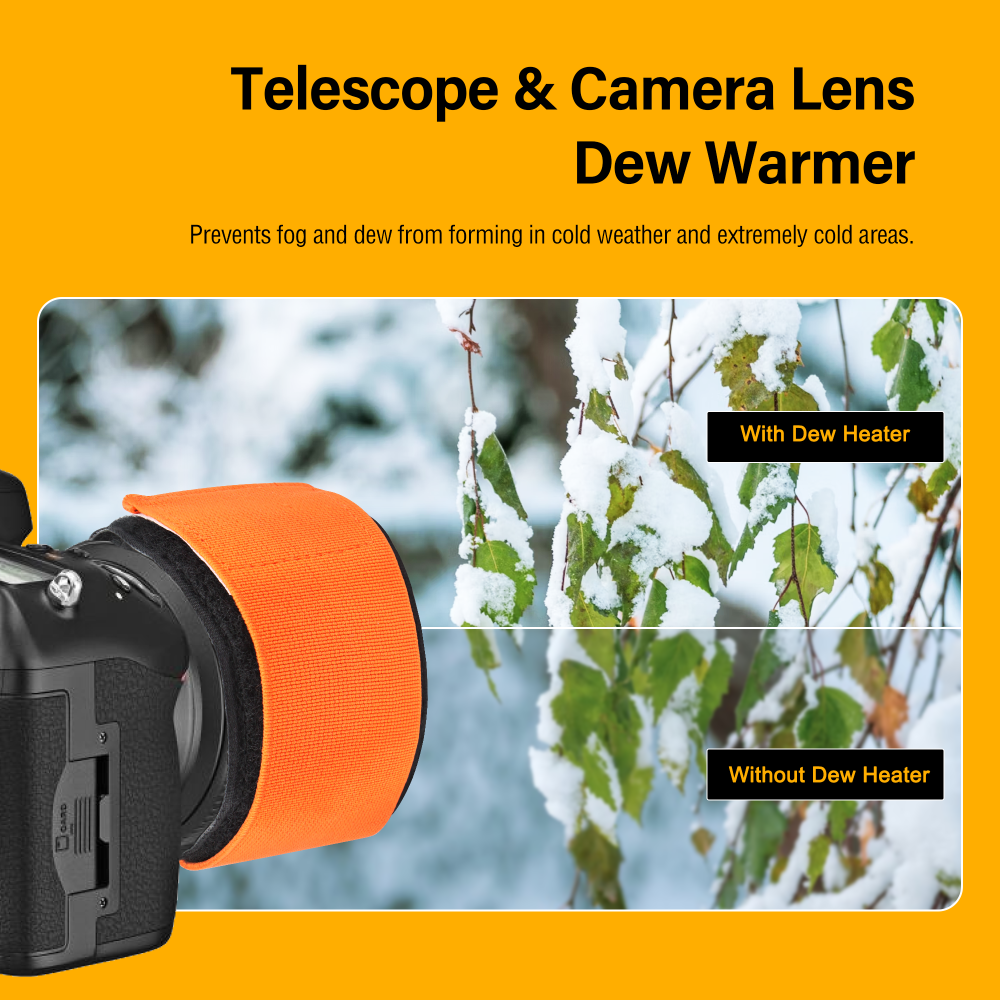 Astromania Dew Heater for Telescope DSLR Camera Lens, 300mm DC Lens Heater Warmer Stepless Temperature Regulator for Universal Cameras and Telescopes Lens Less Than 3.75 inch (95mm) in Outer Diameter