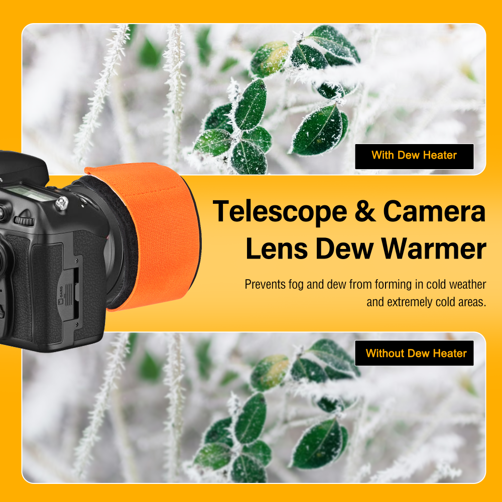 Astromania Dew Heater for Telescope DSLR Camera Lens, 250mm DC Lens Heater Warmer Stepless Temperature Regulator for Universal Cameras and Telescopes Lens Less Than 3.15 Inch (80mm) in Outer Diameter