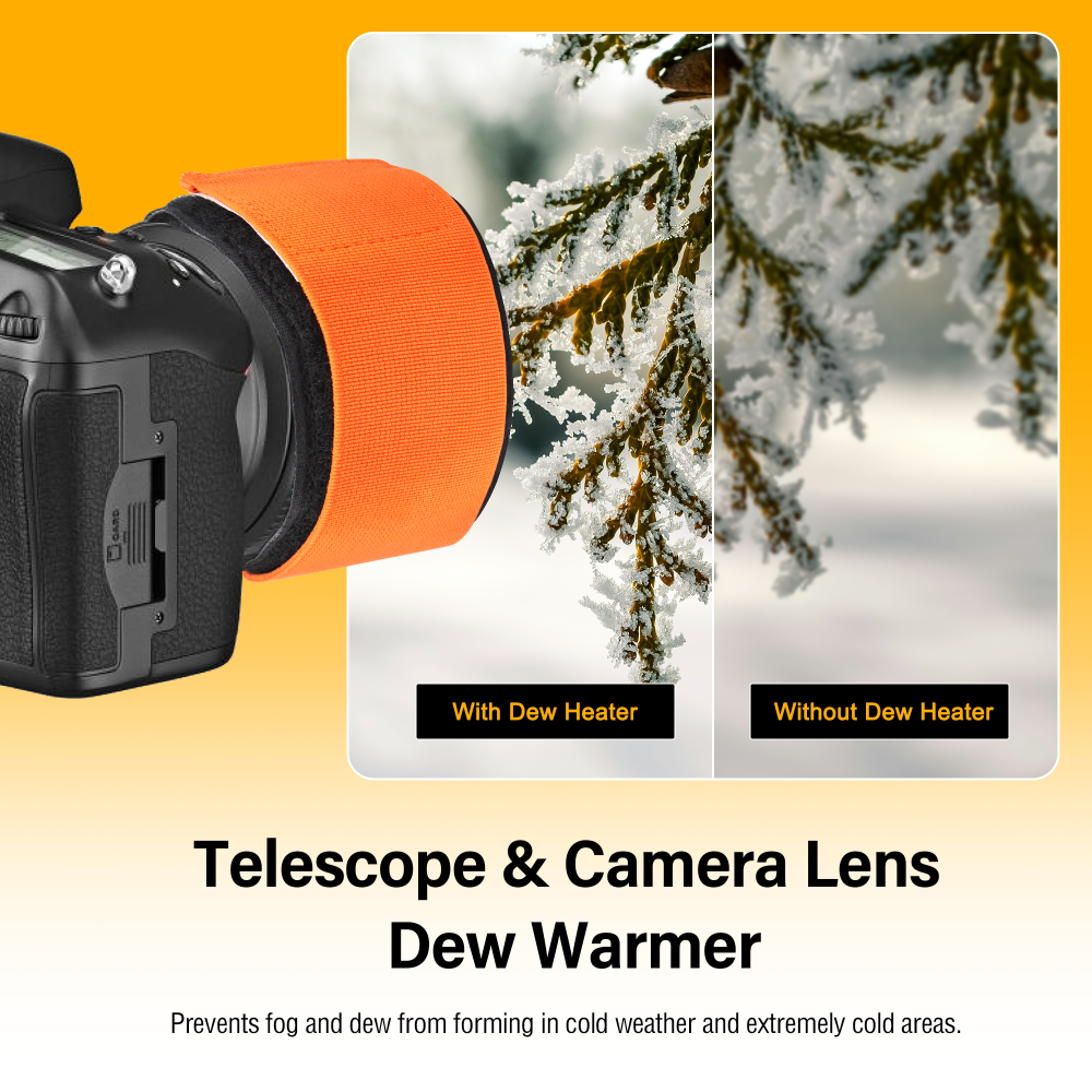 Astromania Dew Heater for Telescope DSLR Camera Lens, 400mm DC Lens Heater Warmer Stepless Temperature Regulator for Universal Cameras and Telescopes Lens Less Than 4.95 inch (125mm) in Outer Diameter