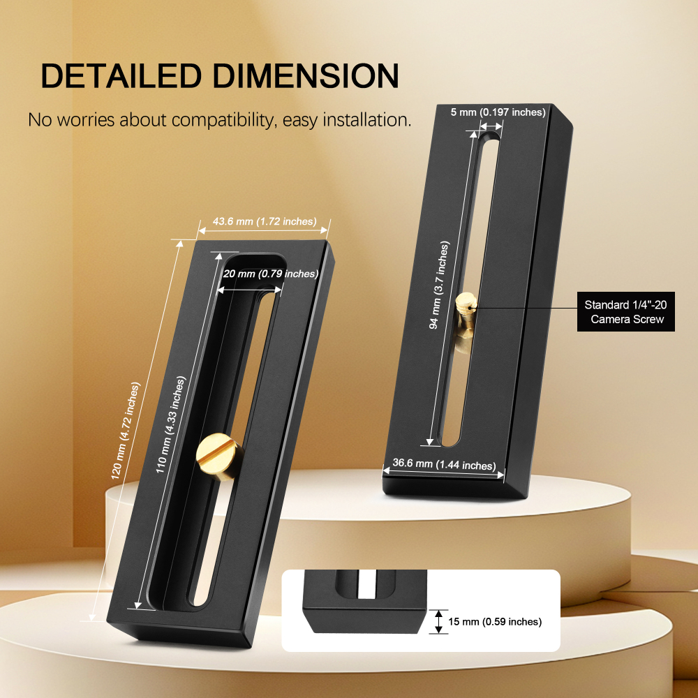 Astromania Short Full Aluminum Prism Rail with Screw - Length 120MM