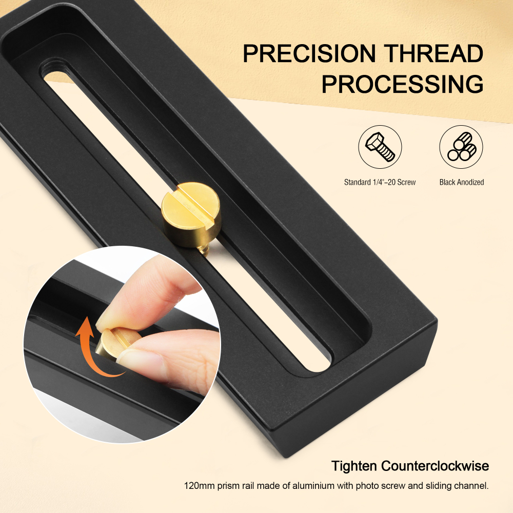 Astromania Short Full Aluminum Prism Rail with Screw - Length 120MM