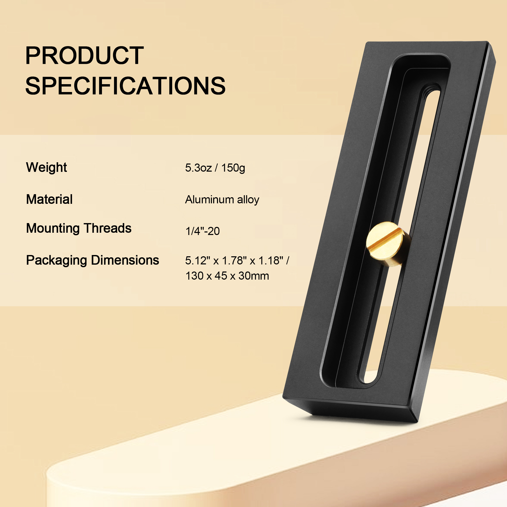 Astromania Short Full Aluminum Prism Rail with Screw - Length 120MM