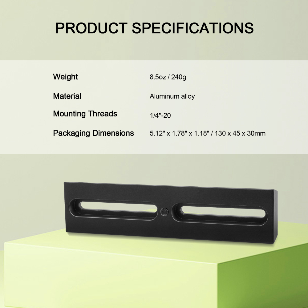 Astromania Improve Vixen Style Plate with 1/4"-20 Photo Thread - Length 180MM