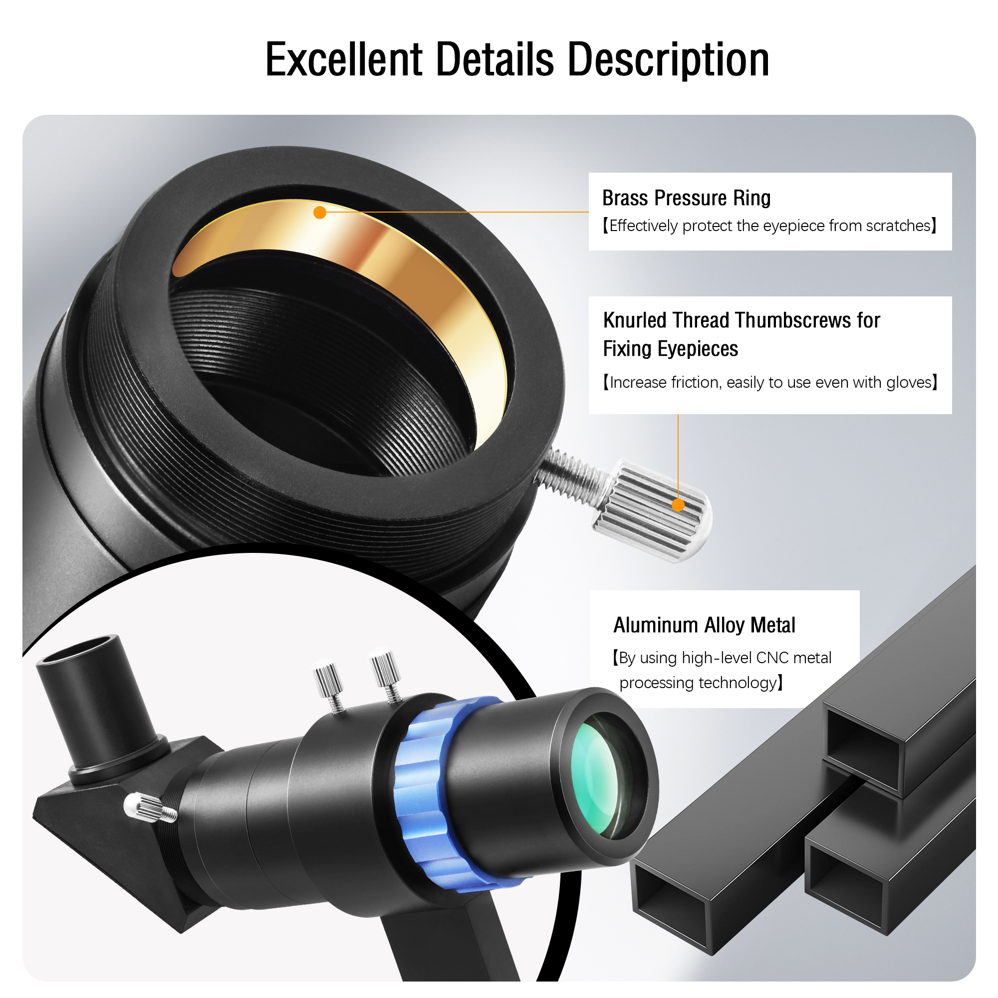 Astromania Mini Guide Scope 30mm, Telescope Accessories Finder Scope Kit Guidescope with FMC Lense Compatible with Astronomical Telescopes and Auto Guiding & DSLR Cameras for Deep Sky Astrophotography