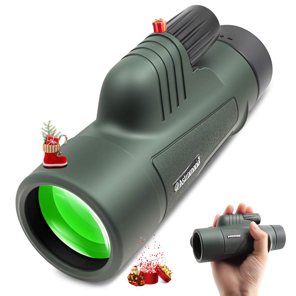 Astromania 8X42 BAK4 High Power Prism Monoculars, Waterproof, Compact Handheld Monoscope for Bird Watching, Hunting, Traveling Gifts for Men