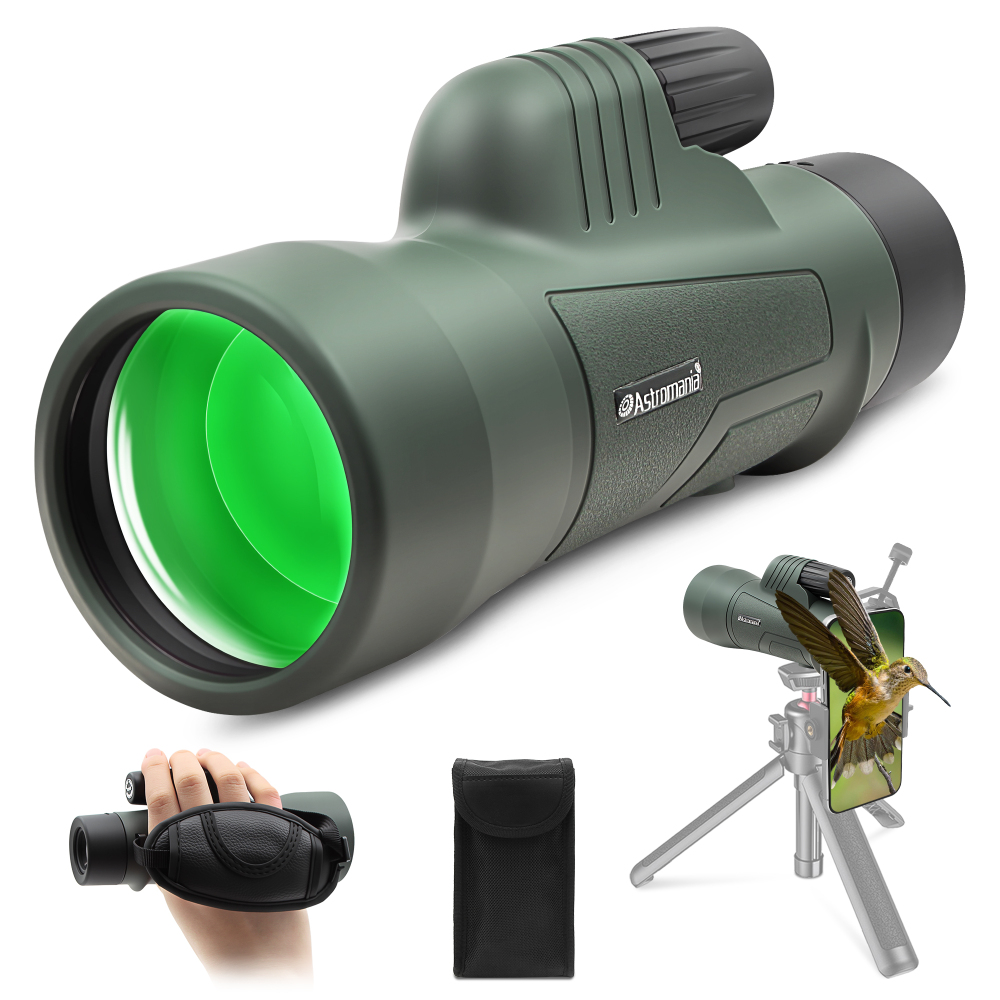 Astromania 10X50 BAK4 High Power Prism Monoculars, Waterproof, Compact Handheld Monoscope for Bird Watching, Hunting, Traveling Gifts for Men