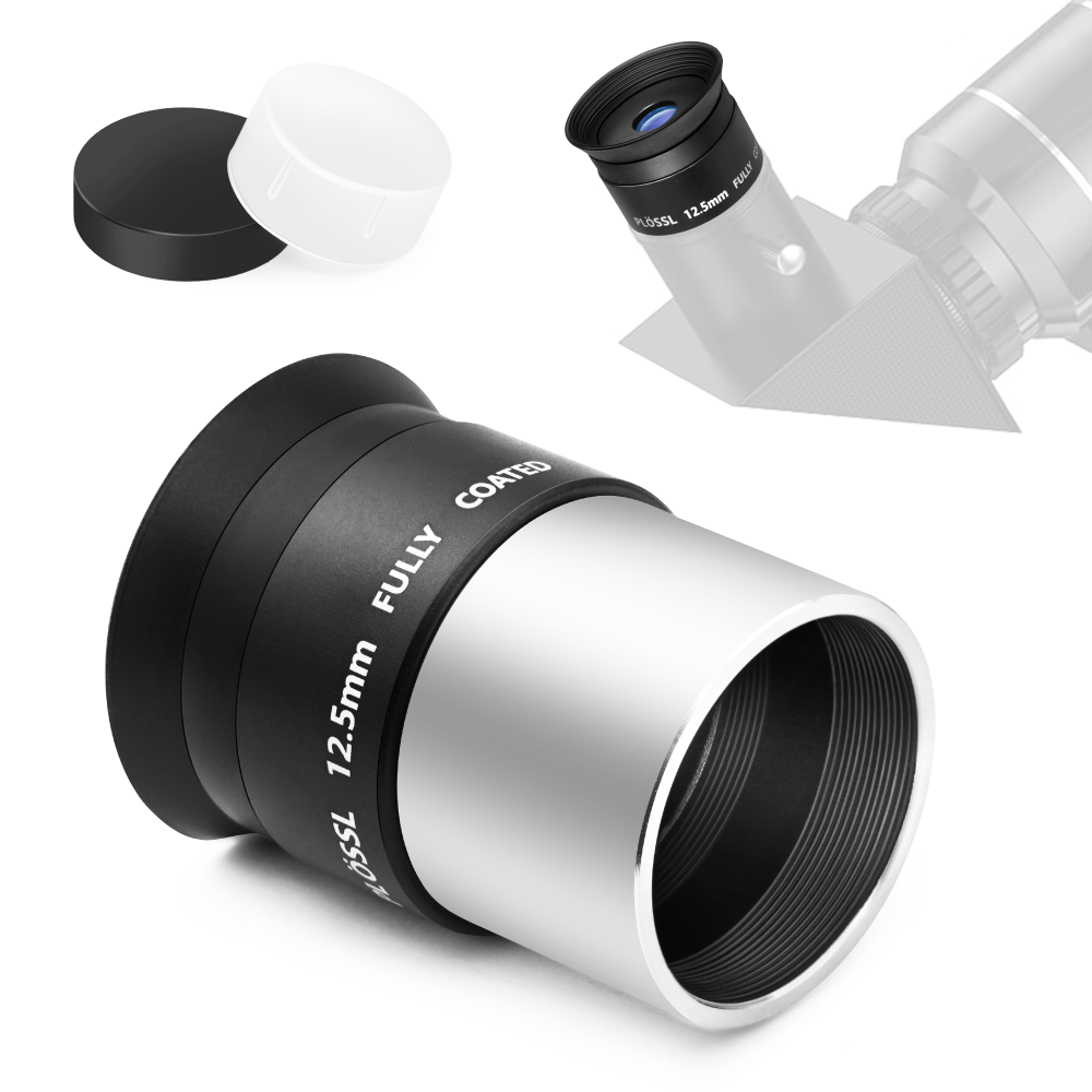 Astromania 12.5mm 1.25 Inch Plossl Telescope Eyepiece - Fully Multi Coated 4-element Plossl Design Telescope Accessory with Standard 1.25 inch Filter Threaded for Visual Astronomy Observations