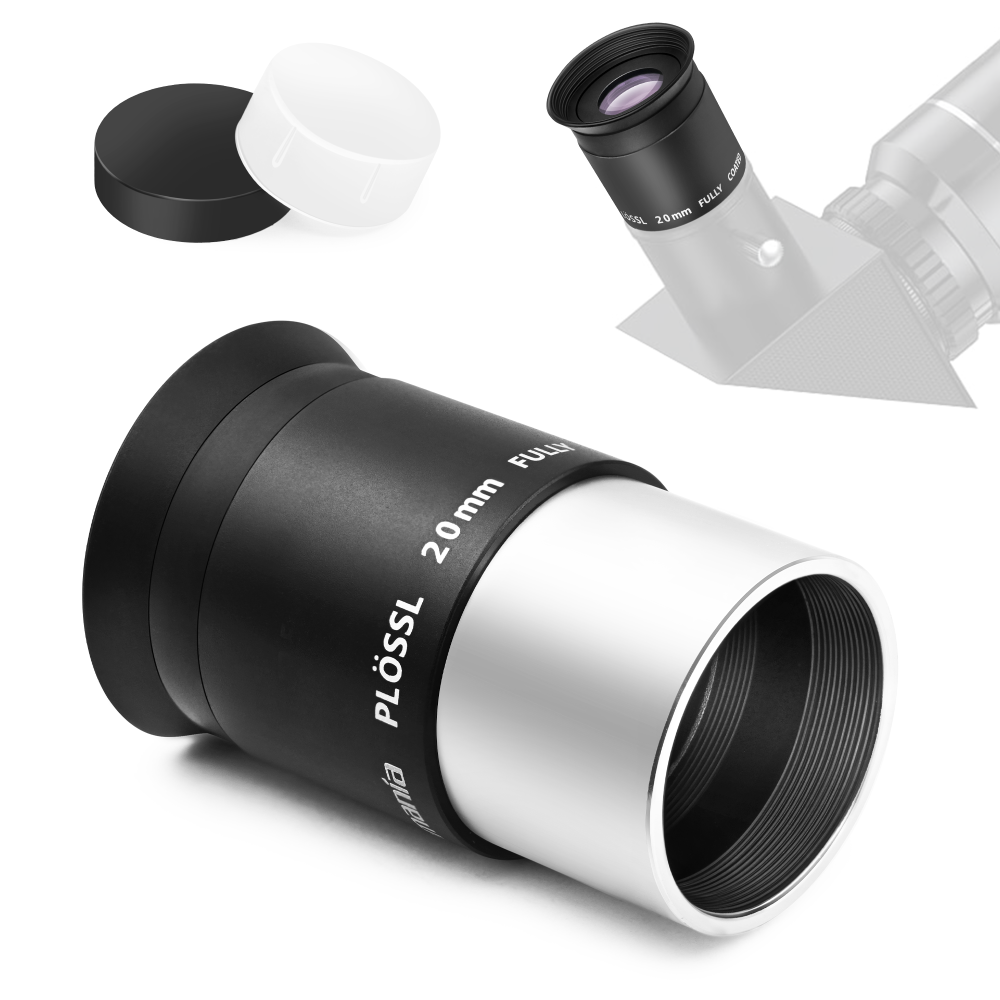 Astromania 20mm 1.25 Inch Plossl Telescope Eyepiece - Fully Multi Coated 4-element Plossl Design Telescope Accessory with Standard 1.25 inch Filter Threaded for Visual Astronomy Observations