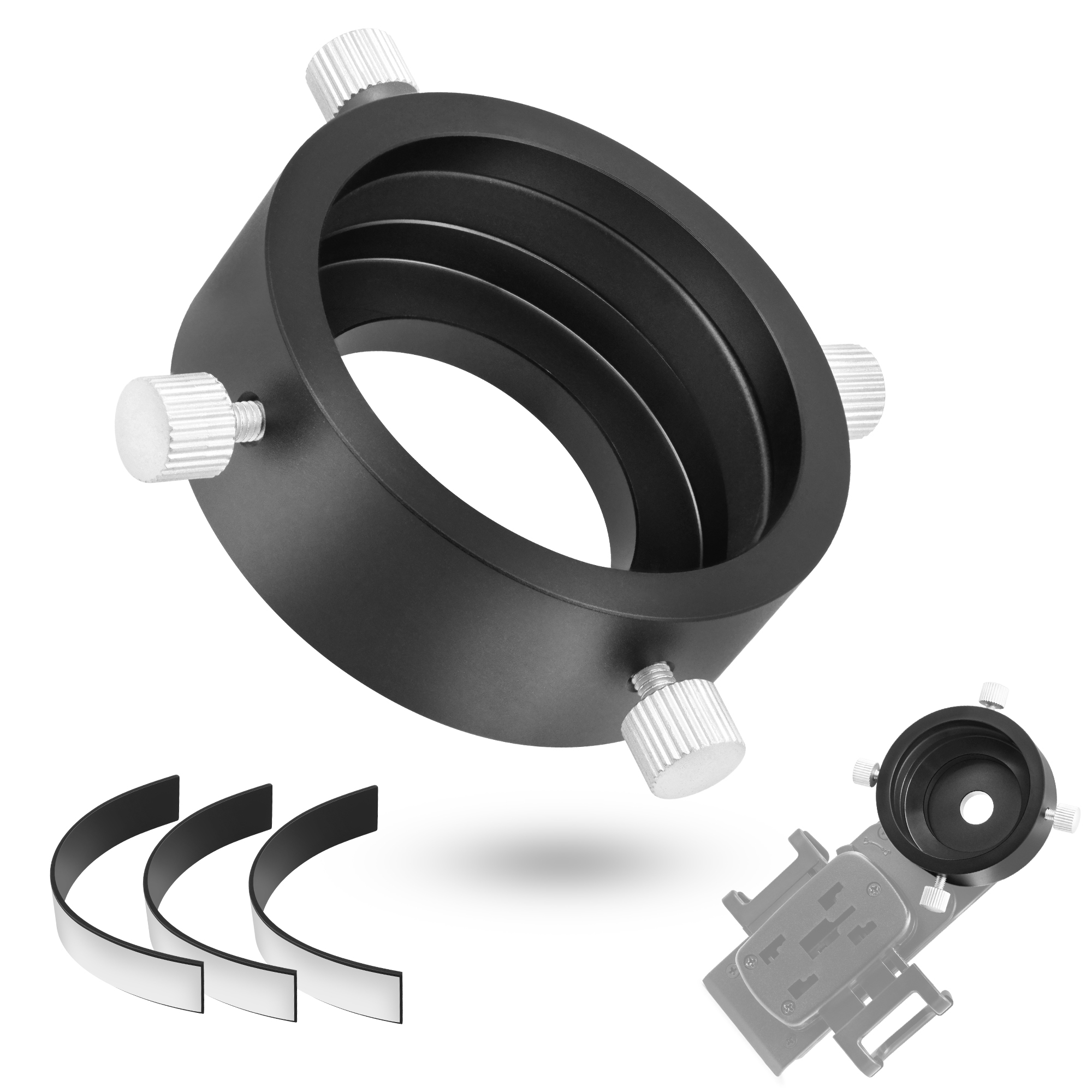 Astromania Universal T2 Camera Photo Adapter for Telescope and Spotting Scope - eyepieces Adaptor 52-59mm - Attach Your Camera or Smartphone to Suitab