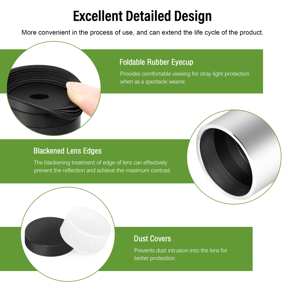 Astromania Eyepiece 10mm for Telescope - 1.25 Inch Plossl Telescope Eyepiece Fully Multi Coated 4-Element, Metal Telescope Accessory with Standard 1.25inch Filter Thread for Astronomic Telescopes