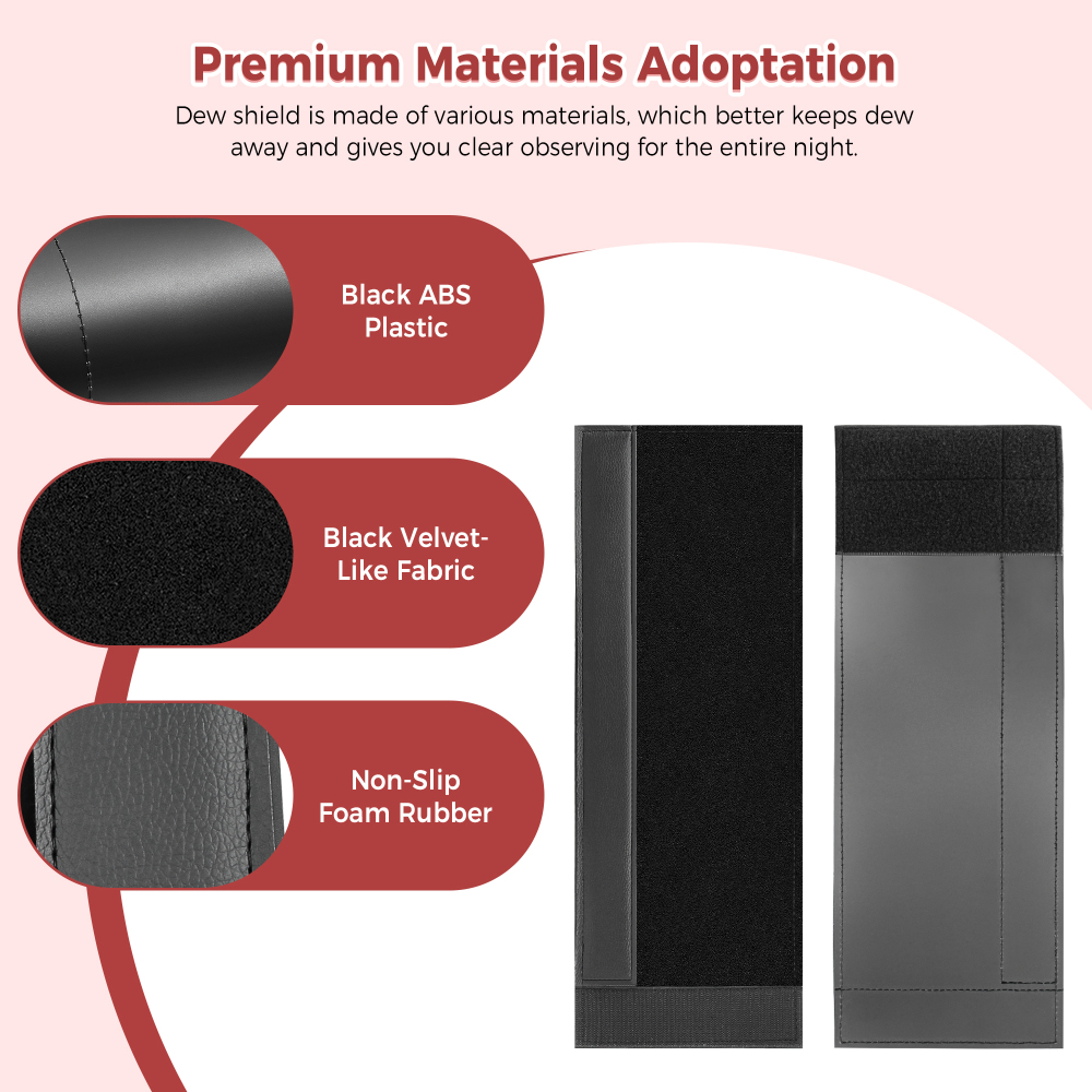 Astromania Flexible Dew Shield for Telescope Front Outer Diameter from 123-142mm diameter-keep dew away and gives you clear observing for entire night