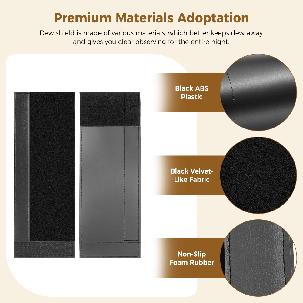 Astromania Flexible Dew Shield for Telescope Front Outer Diameter from 148-167mm diameter-keep dew away and gives you clear observing for entire night
