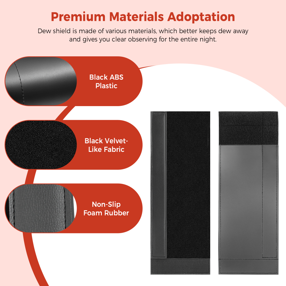 Astromania Flexible Dew Shield for Telescope Front Outer Diameter from 203-221mm diameter-keep dew away and gives you clear observing for entire night