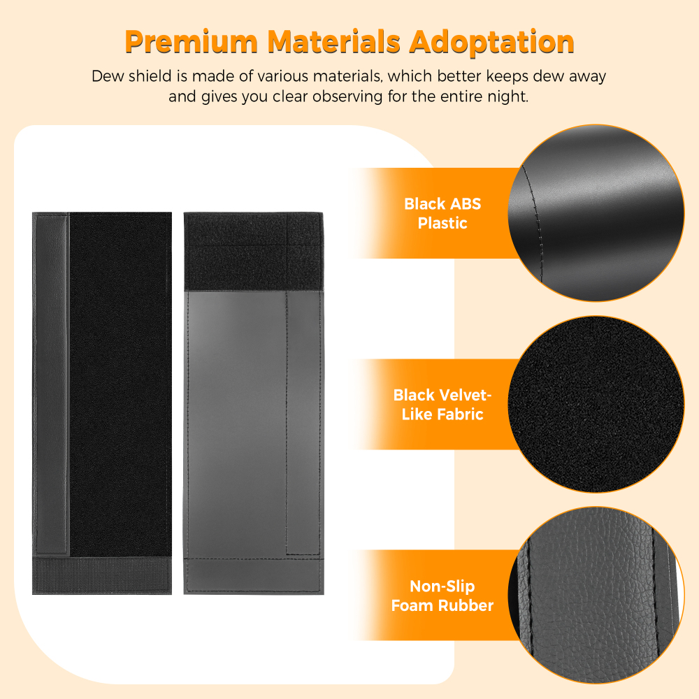 Astromania Flexible Dew Shield for Telescope Front Outer Diameter with 229-249mm diameter-keep dew away and gives you clear observing for entire night