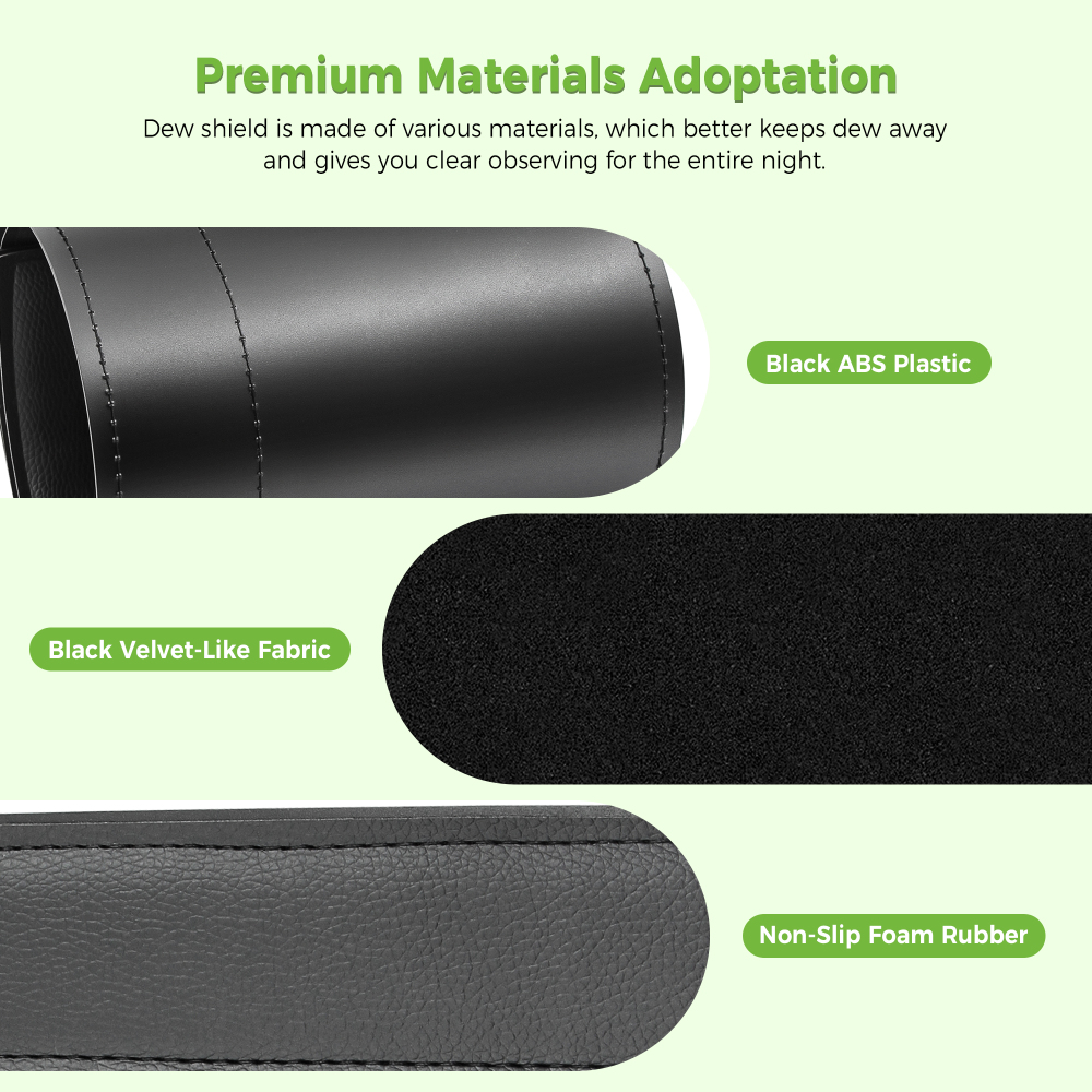 Astromania Flexible Dew Shield for Telescope Front Outer Diameter from 250-270mm diameter-keep dew away and gives you clear observing for entire night