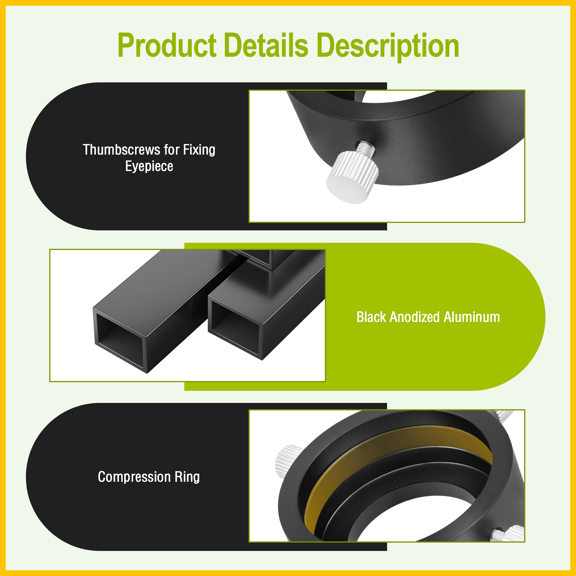 Astromania Universal T2 Camera Photo Adapter for Telescope and Spotting Scope-eyepieces adaptor 44-52mm-attach your camera or smartphone to eyepieces