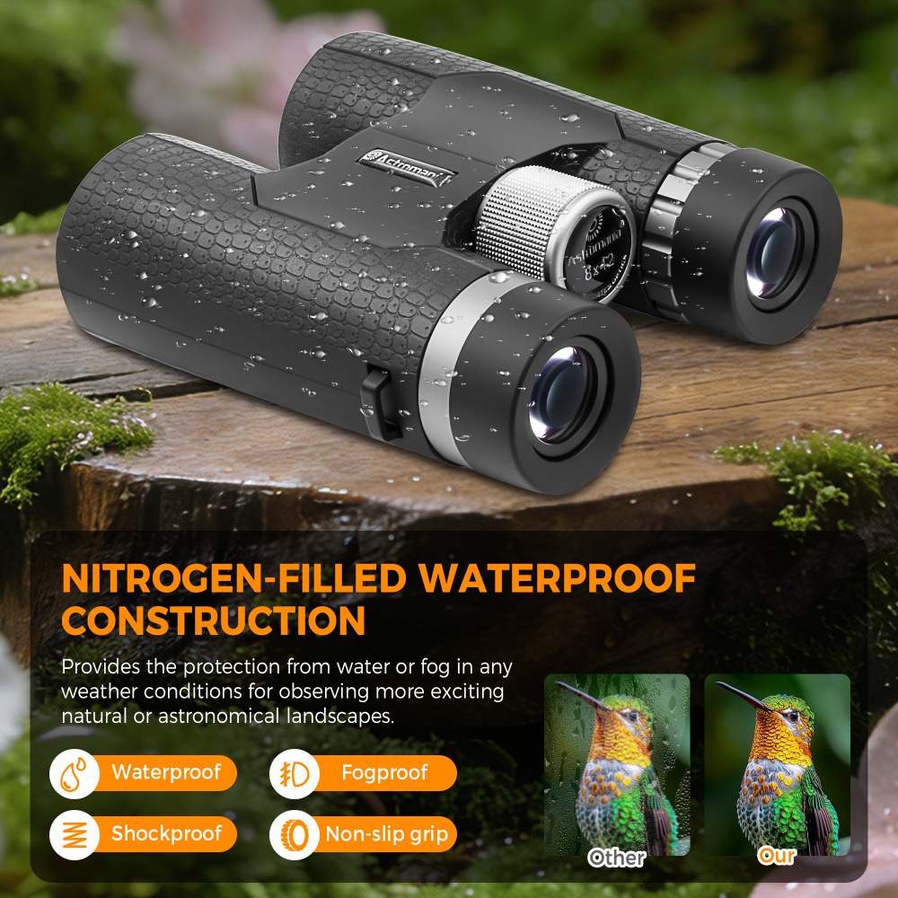 Astromania 8x42 Compact Binoculars -BK7 Prism -Gifts for Adults and Kids, for Bird Watching, Camping and Sport Games, Concerts and Theater