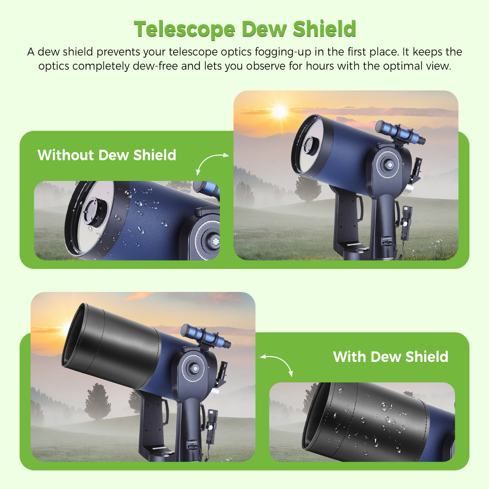 Astromania Flexible Dew Shield for Telescope Front Outer Diameter from 250-270mm diameter-keep dew away and gives you clear observing for entire night