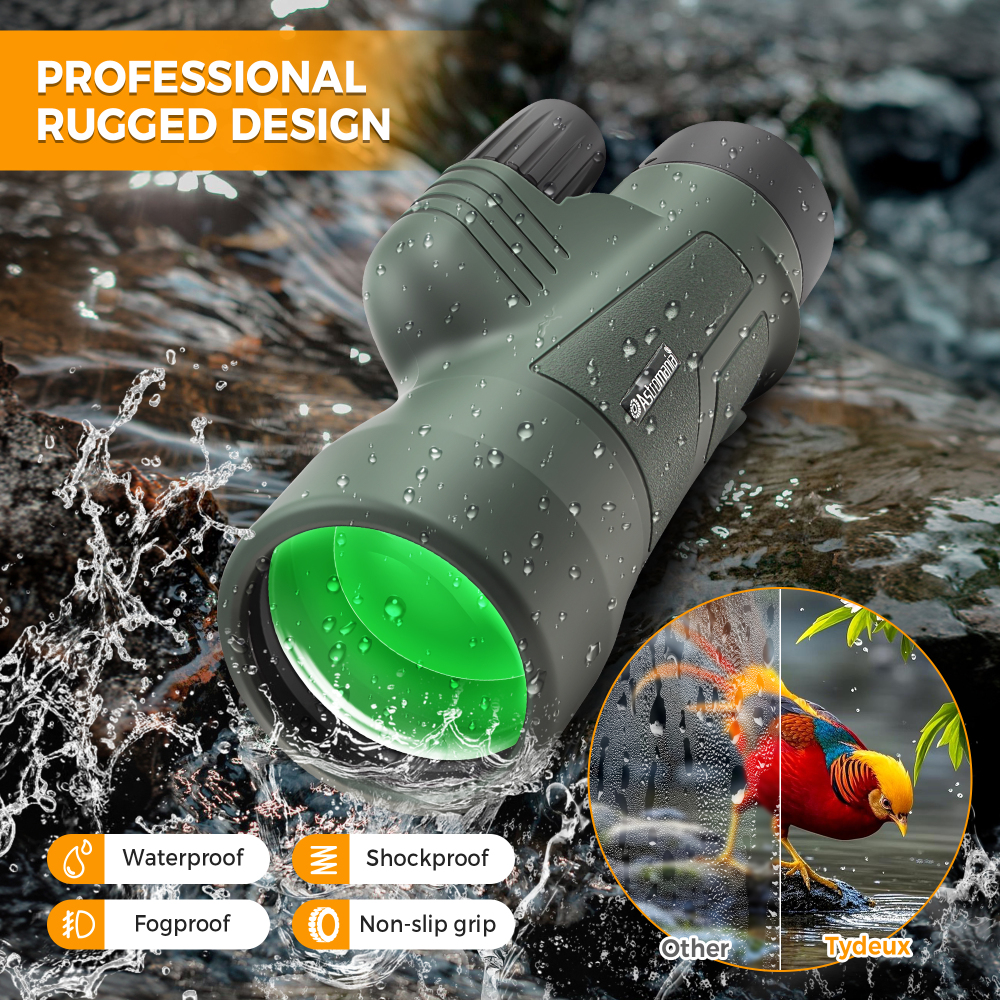 Astromania 10X50 BAK4 High Power Prism Monoculars, Waterproof, Compact Handheld Monoscope for Bird Watching, Hunting, Traveling Gifts for Men