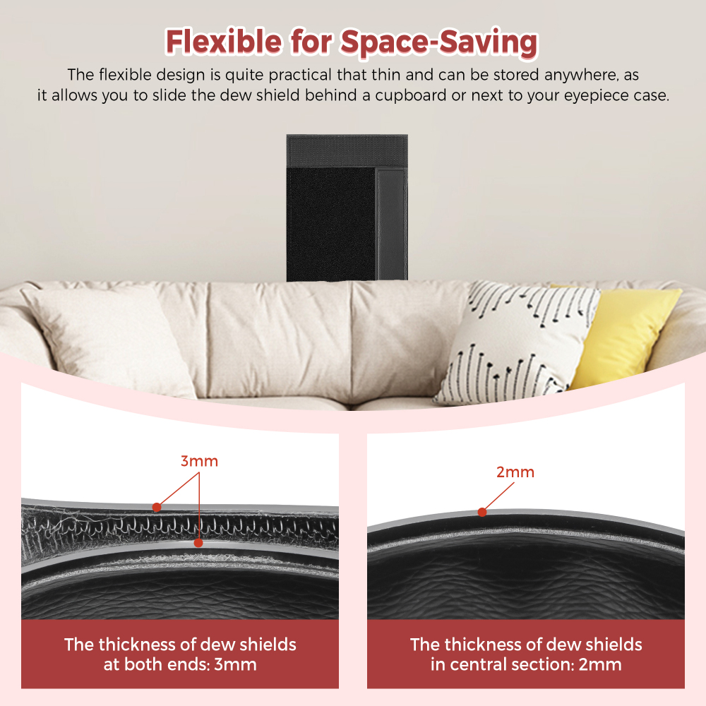 Astromania Flexible Dew Shield for Telescope Front Outer Diameter from 123-142mm diameter-keep dew away and gives you clear observing for entire night