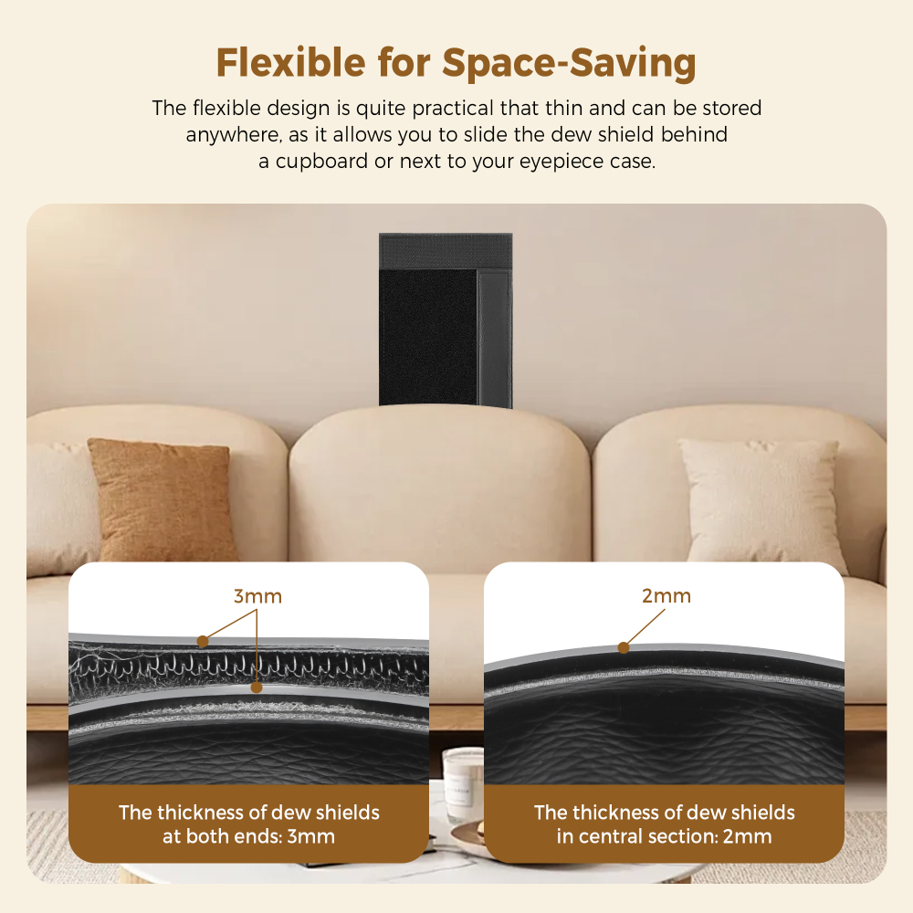 Astromania Flexible Dew Shield for Telescope Front Outer Diameter from 148-167mm diameter-keep dew away and gives you clear observing for entire night