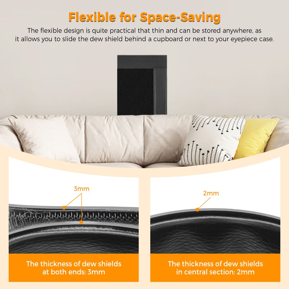 Astromania Flexible Dew Shield for Telescope Front Outer Diameter with 229-249mm diameter-keep dew away and gives you clear observing for entire night