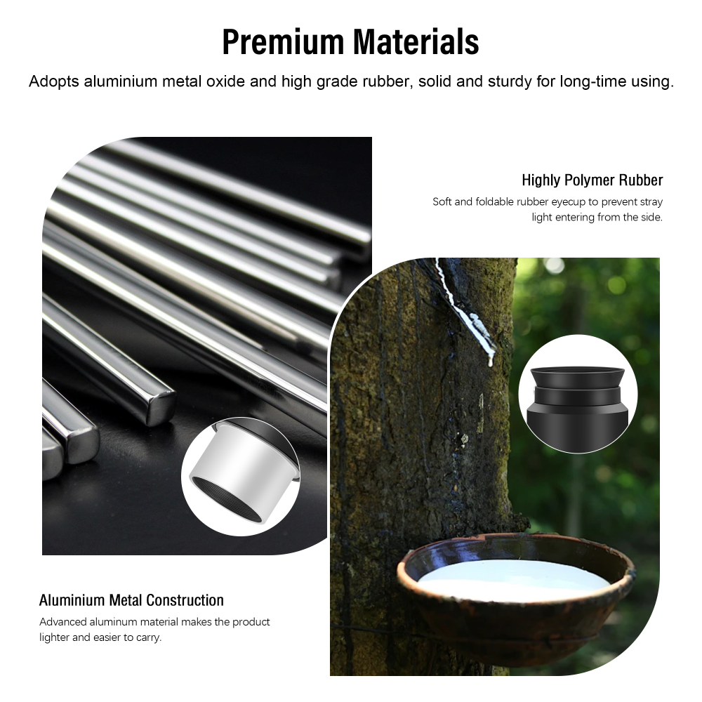 Astromania Telescope Plossl Eyepiece 32mm, 50 Degree Apparent Field of View Plossl Lens with Fully Multi Coated 4-Element,  Metal Telescope Accessory for Standard 1.25 Inch Astronomy Filter Thread