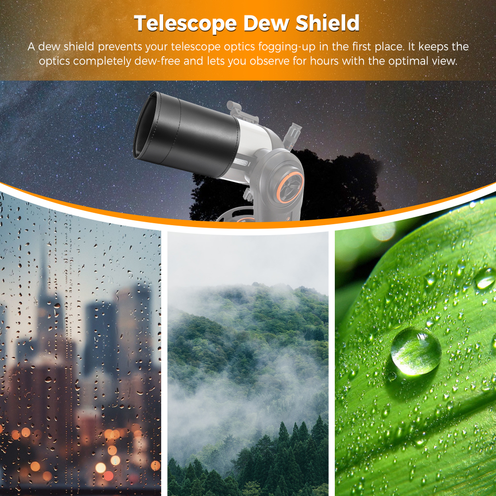 Astromania Flexible Dew Shield for Telescope Front Outer Diameter with 229-249mm diameter-keep dew away and gives you clear observing for entire night