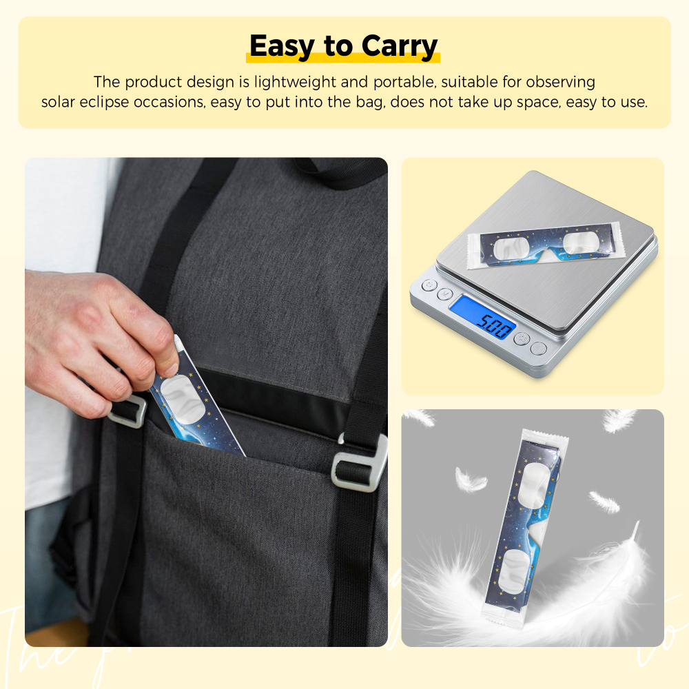 Astromania Solar Eclipse Glasses 5 Pack, Trusted for Direct Solar Eclipse Viewing - ISO 12312-2 & CE Certified, Telescope Accessories Provide Ideal Protection for Eyes During Sun Eclipse Observation