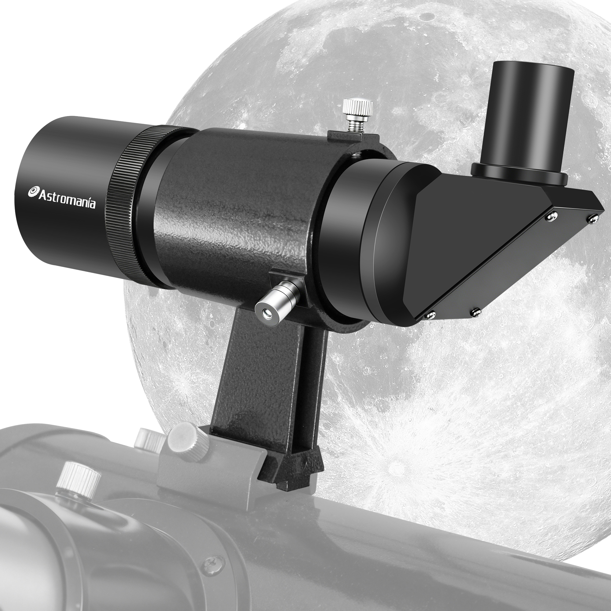 Astromania 9x50 Angled Finder Scope with Upright and Non-reversed Image, Black