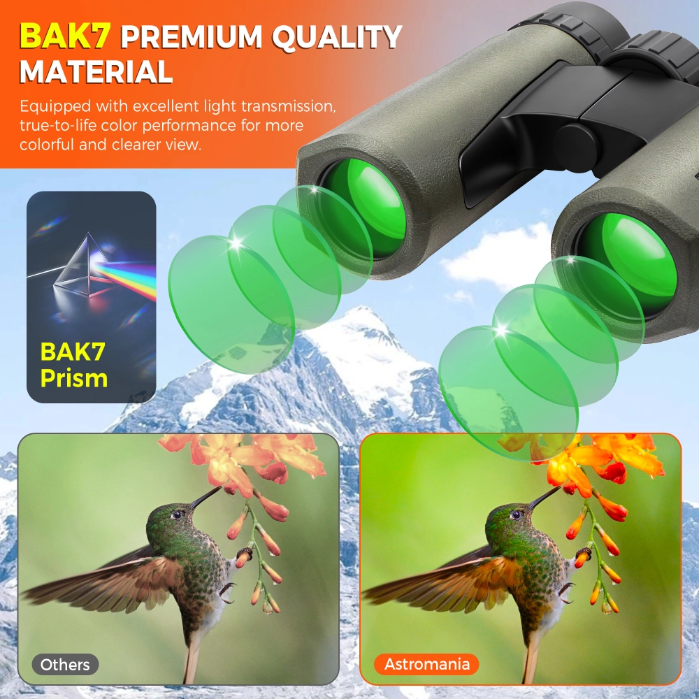 Astromania 8x26 Compact Binoculars Waterproof for Adults and Kids ...