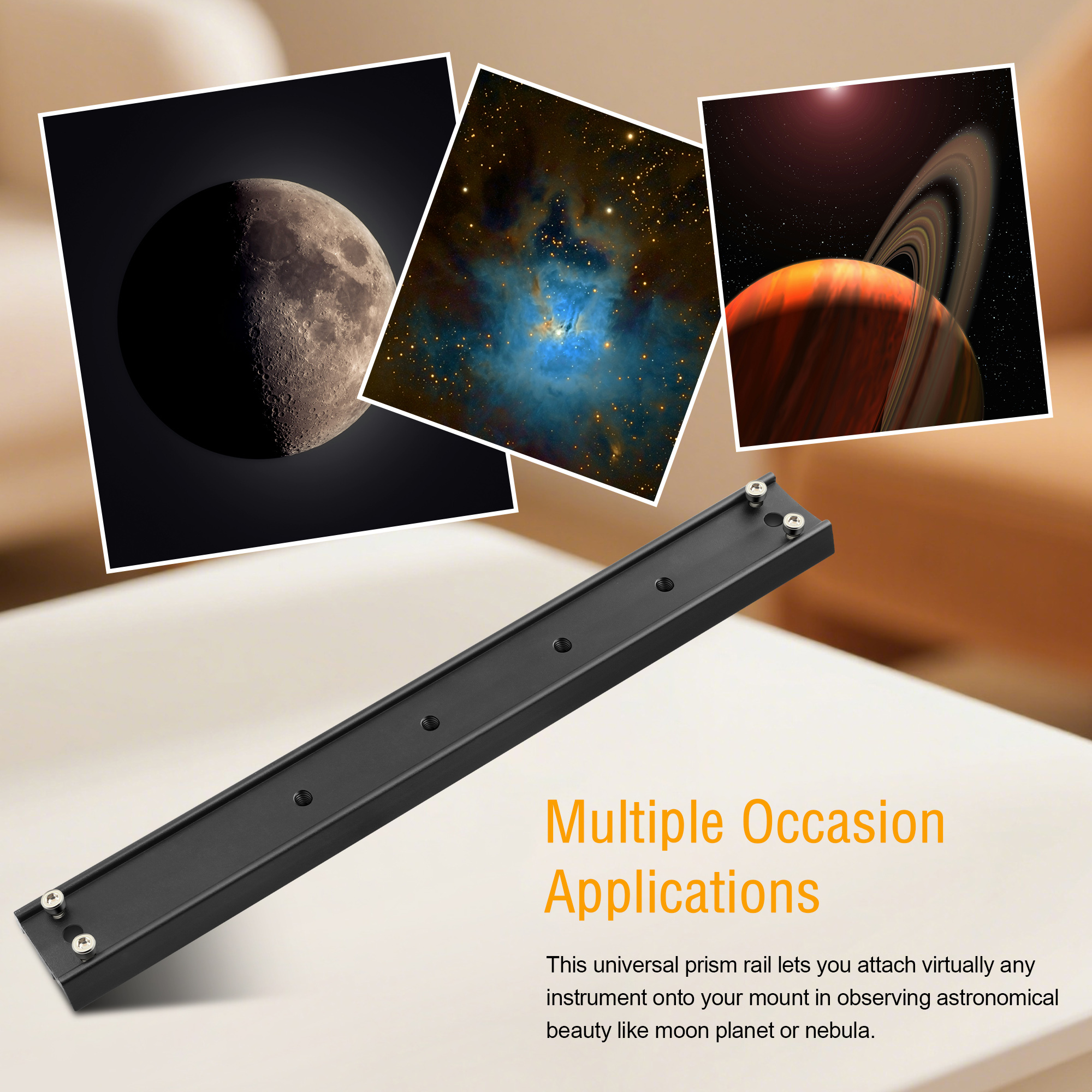 Astromania 33cm mounting Rail for EQ-4/5/6 mounts - GP Prism Rail for telescopes - Easy Installation for Your Telescope OTA