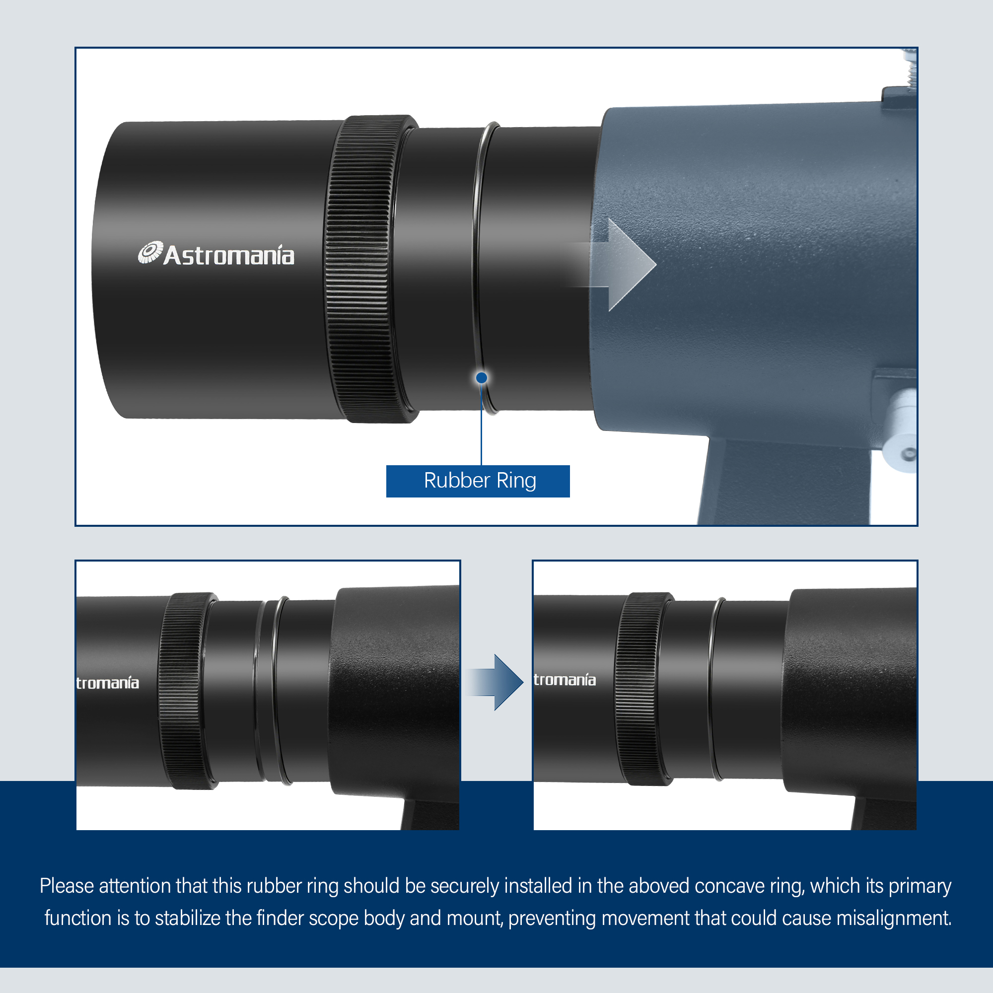 Astromania 9x50 Angled Finder Scope with Upright and Non-reversed Image, Black