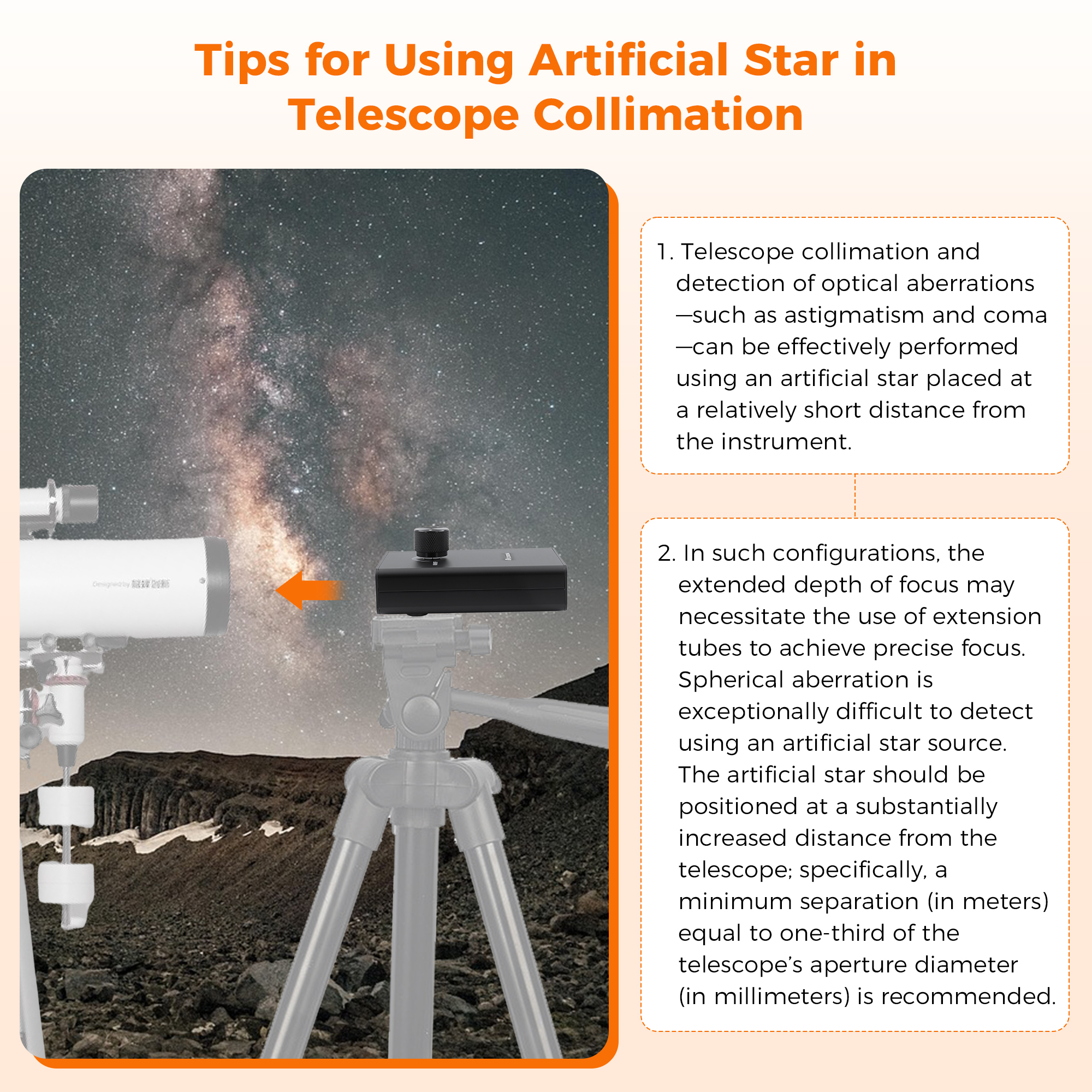 Astromania Artificial Star Dimmable for Telescope Tests and Collimation