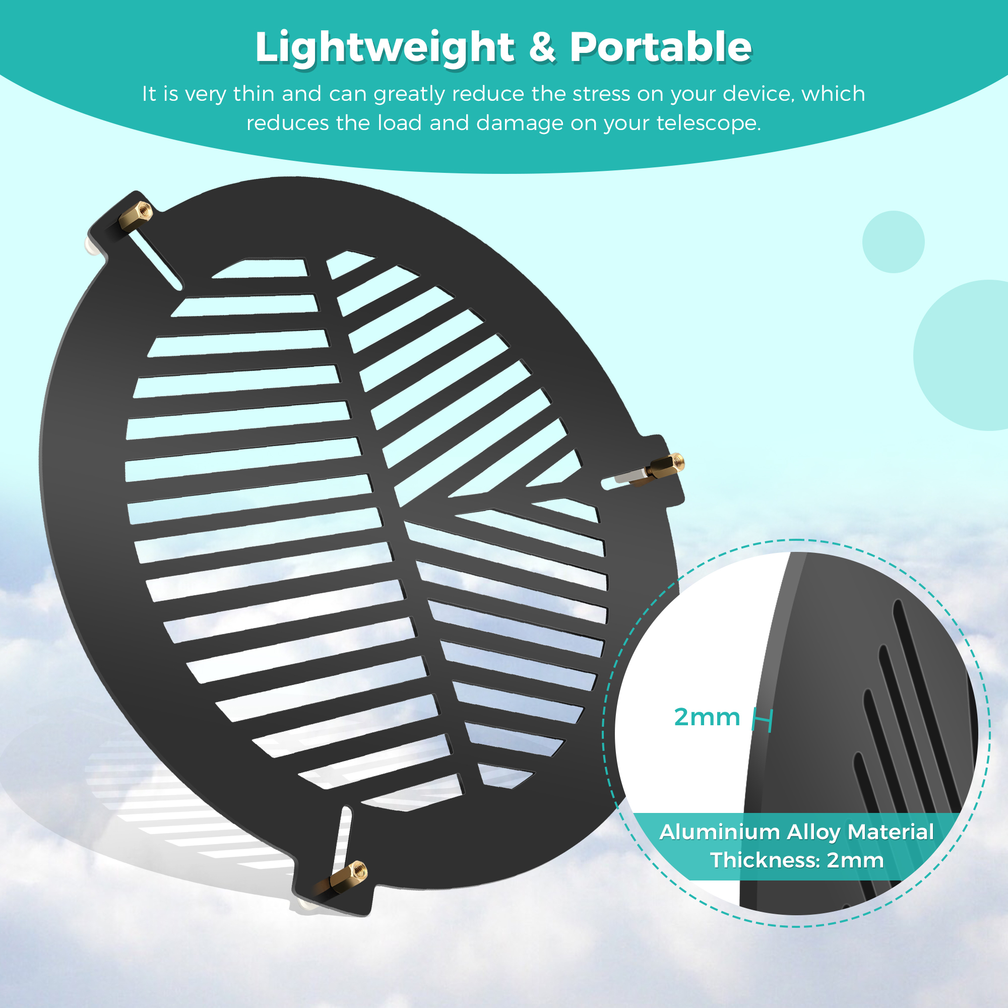 Astromania Bahtinov Mask Focusing Mask for Telescopes - FM270mm for a tube outer diameter (OD) from 290mm-340mm