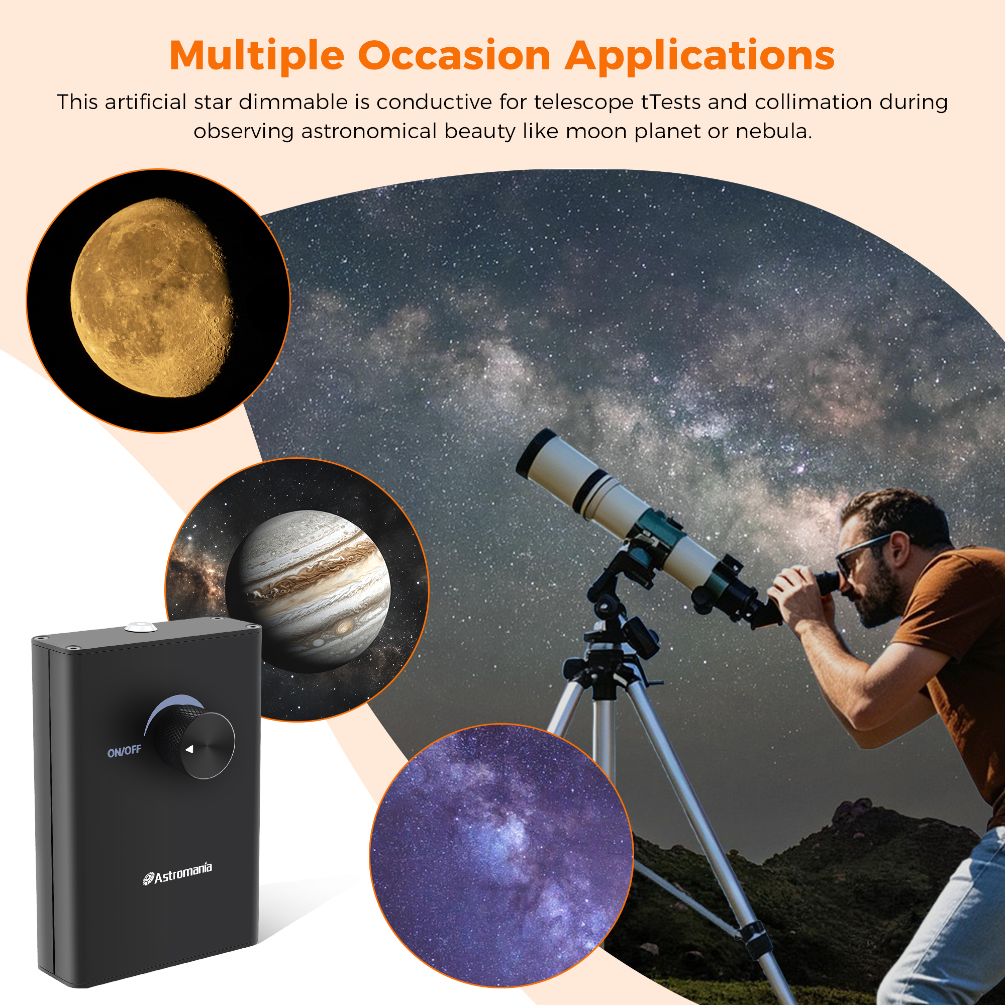 Astromania Artificial Star Dimmable for Telescope Tests and Collimation
