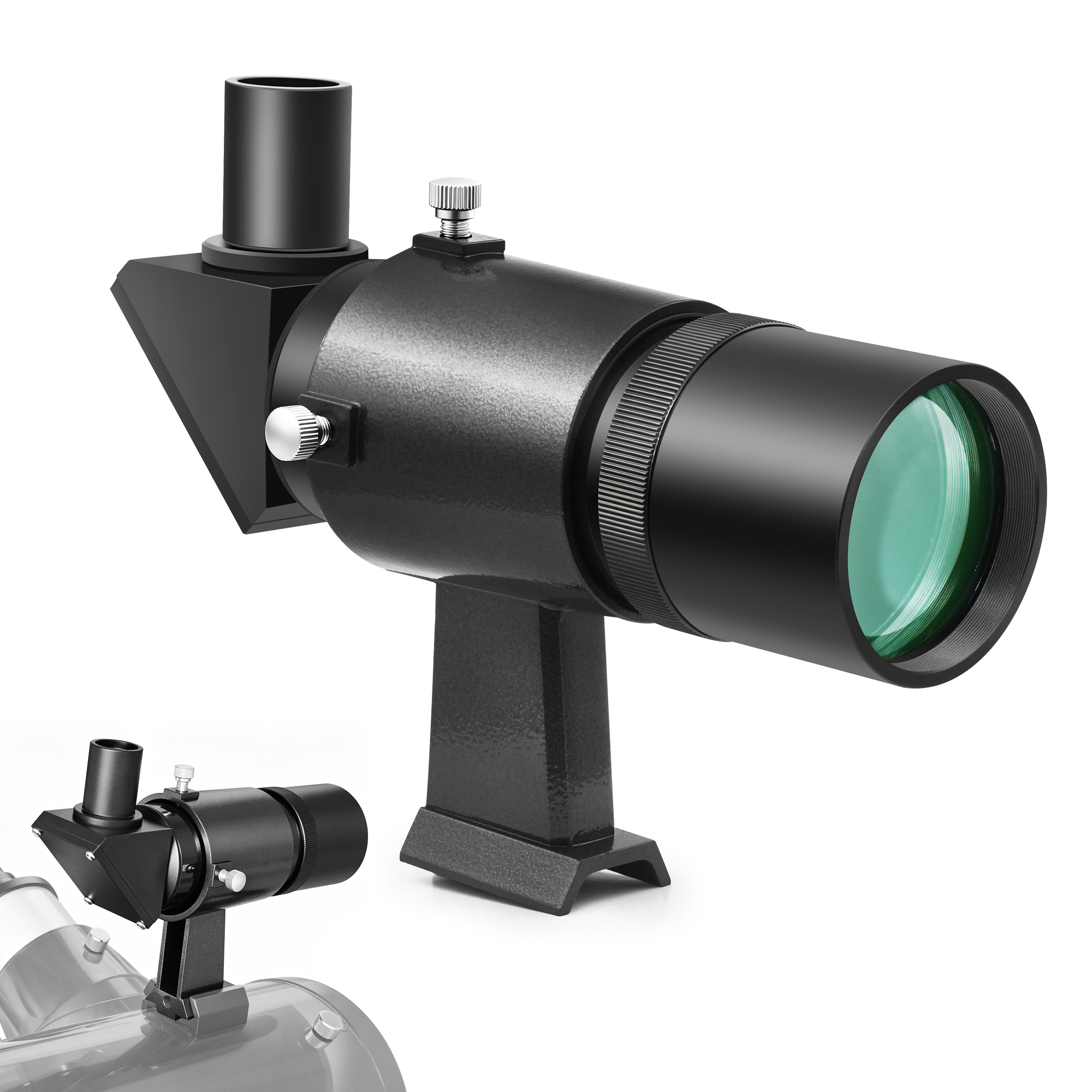 Astromania 9x50 Angled Finder Scope, Black - You will no longer need to strain your neck at difficult angles