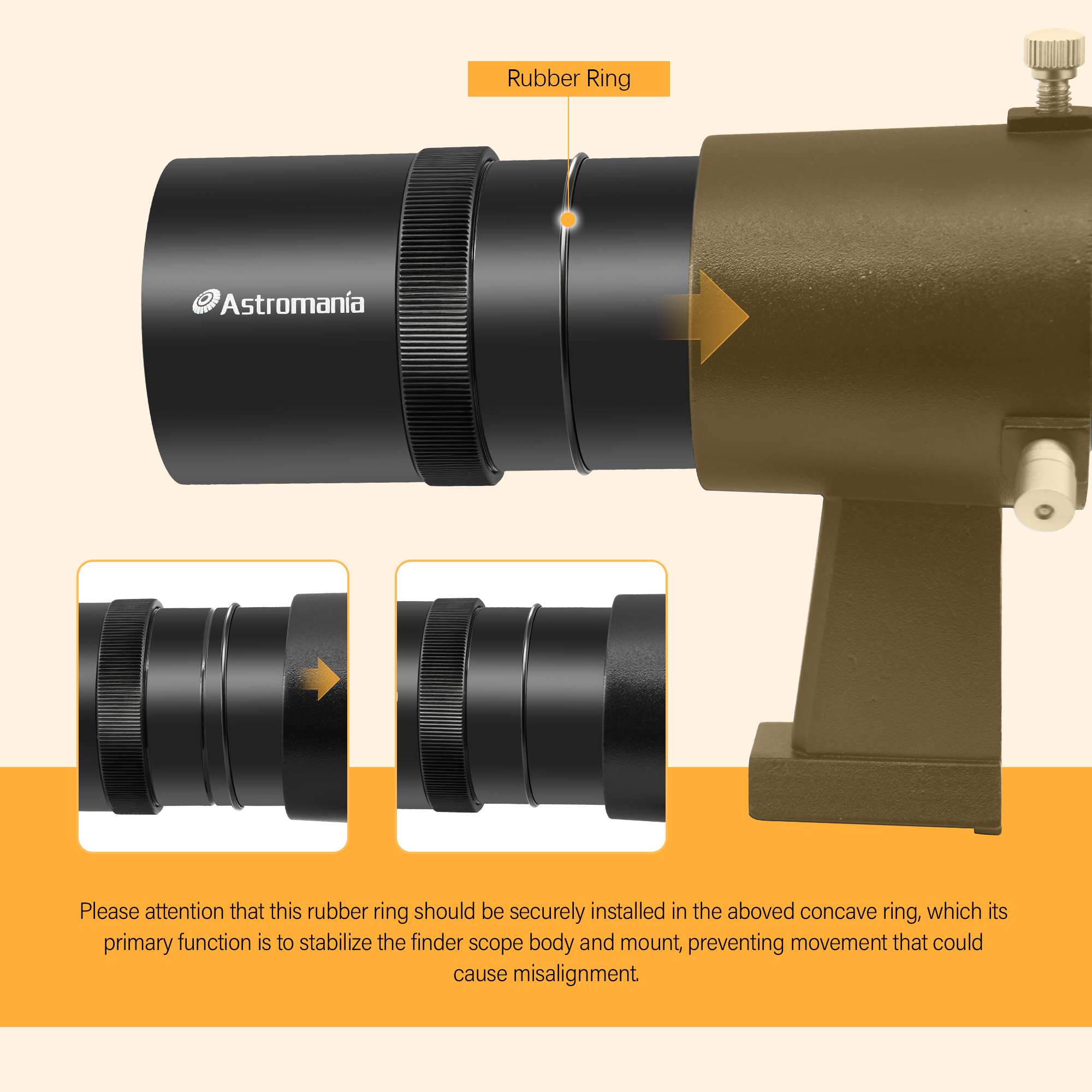 Astromania Illuminated Finder Scope for Telescope, 9x50 Finderscope Straight-Through Not Corrected Image FMC Lens Telescope Finder with Double Crosshair Reticle & Bracket for Astronomical Observation