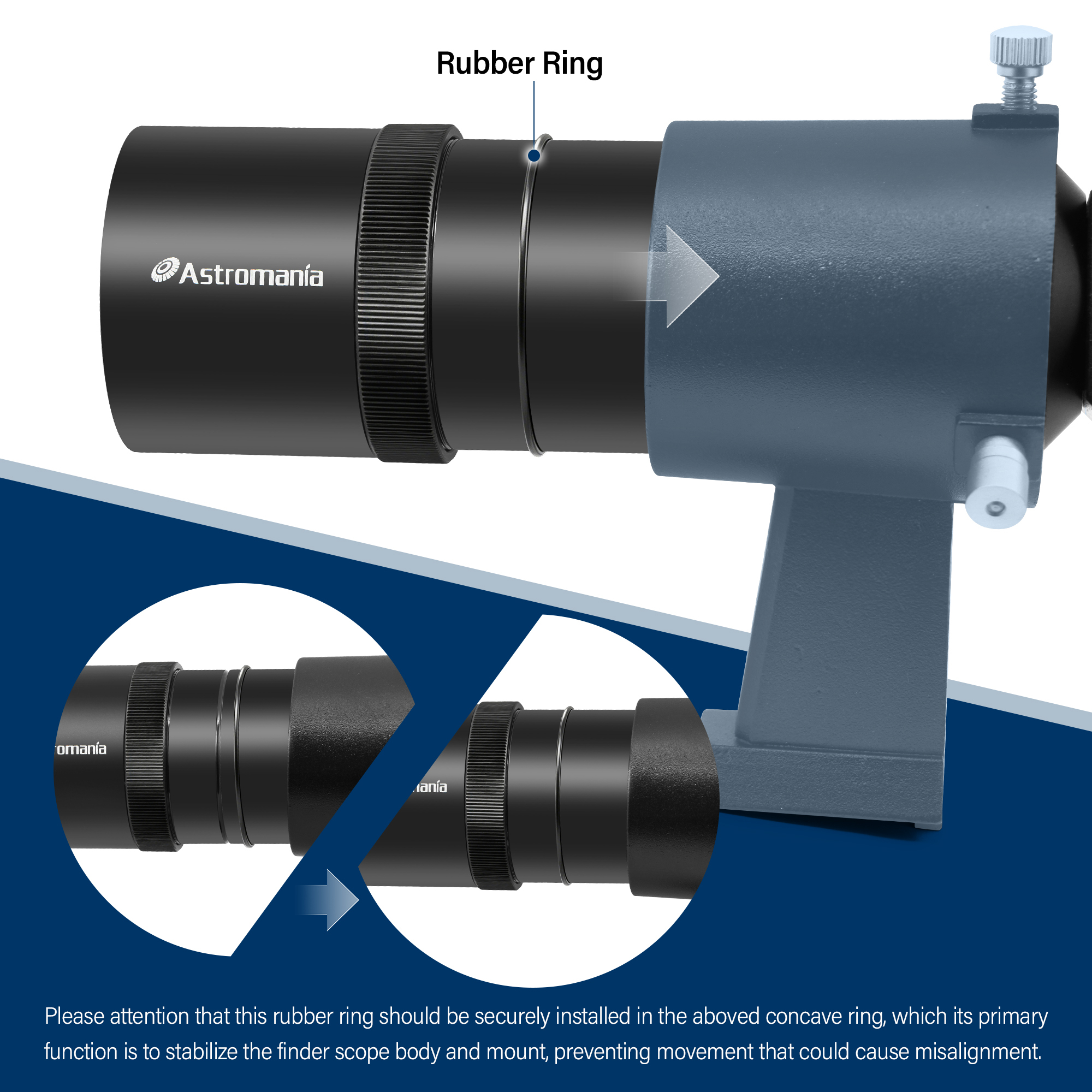 Astromania 9x50 Angled Finder Scope, Black - You will no longer need to strain your neck at difficult angles