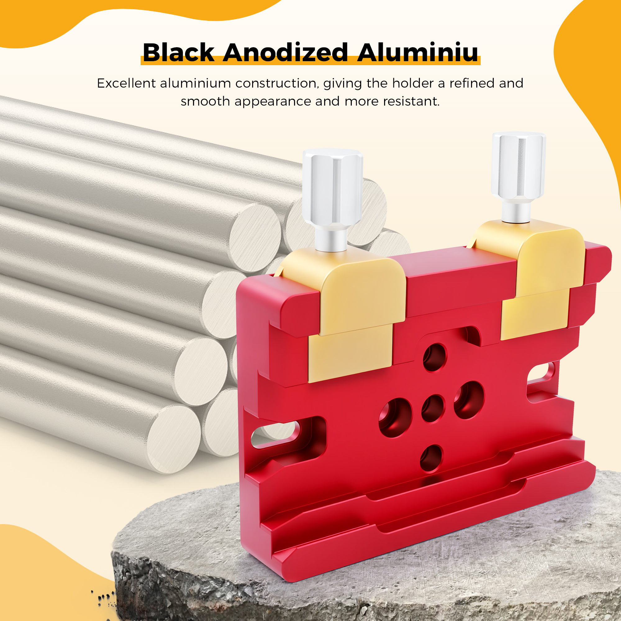 Astromania 150mm Deluxe Vixen/Losmandy Clamp - Solid Aluminium Prism Rail with 2 Aluminium Locking Screws and W/Brass Screws