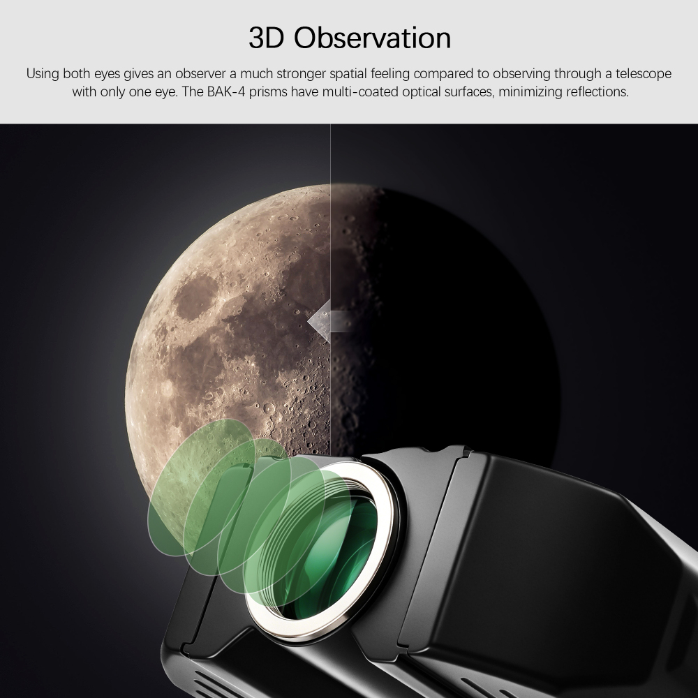 Astromania Stereo Bino Viewer with Two 32mm Plossl Eyepieces-allow you to adapt two eyepieces to your telescope and view with both eyes simultaneously