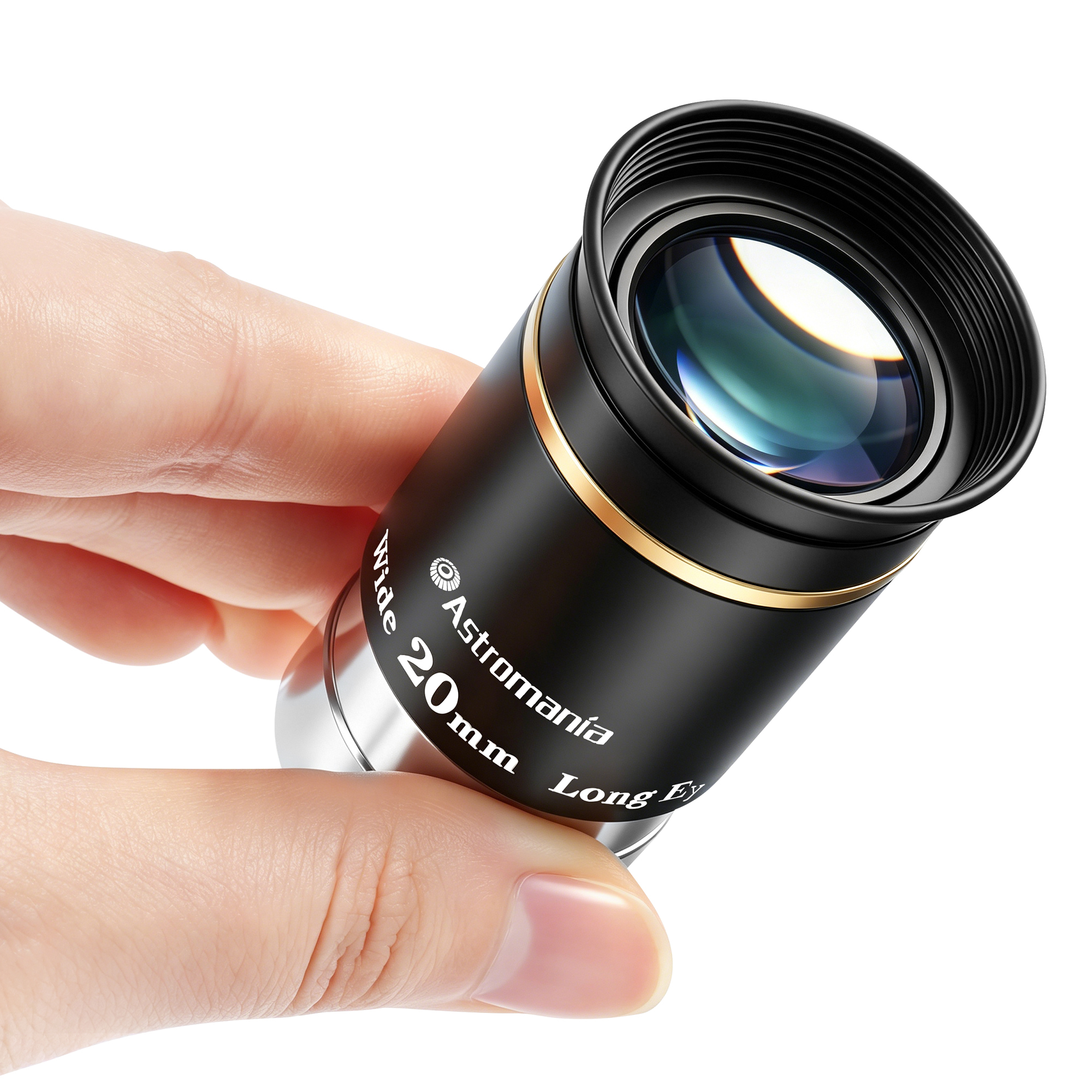 Astromania Telescope Eyepiece 1.25 inch HD Fully Multi Coated Telescope Accessory, 66 Degree Ultra Wide Angle Eyepiece for Astronomy Telescope, Long Eye Relief HD 20mm Wide Angle Telescope Eyepiece