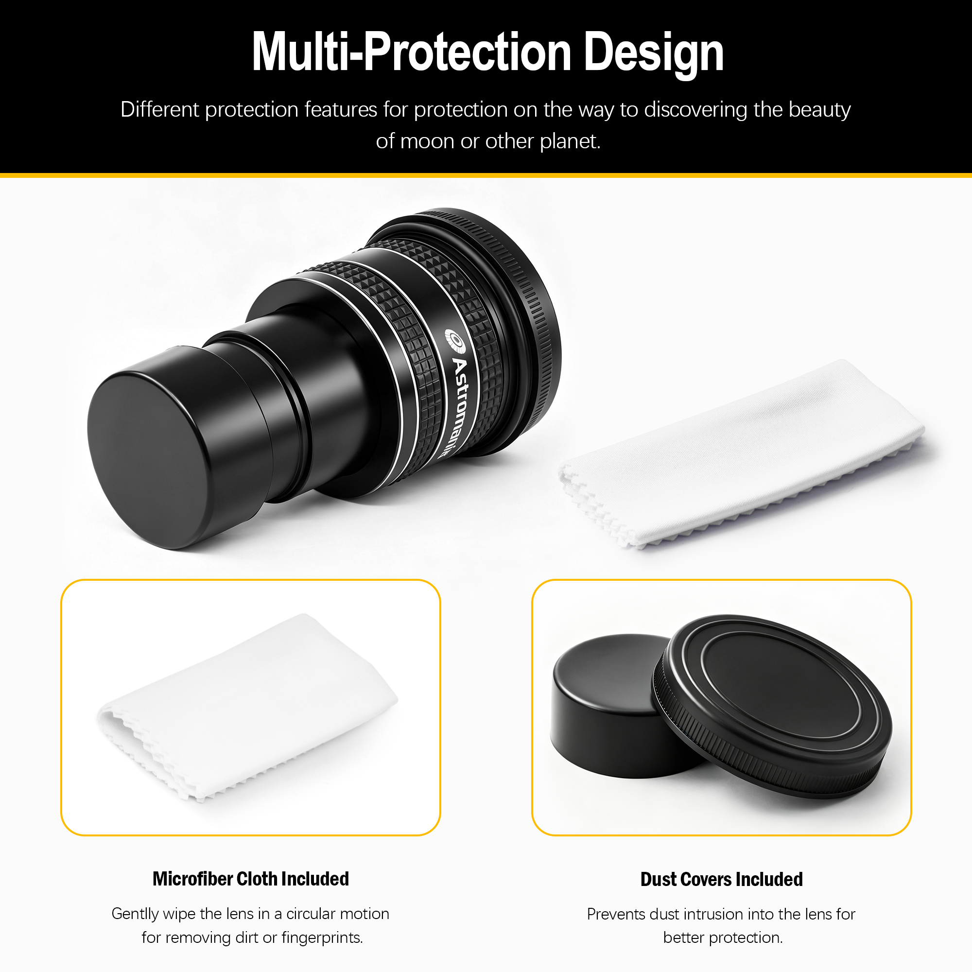 Astromania Telescope Eyepiece 7mm, Wide Angle 58 Degree Apparent Field Planetary Eyepiece for 1.25 inch Astronomy Telescope & Filter, Fully Multi-Coated Telescope Accessory for Planetary Observation