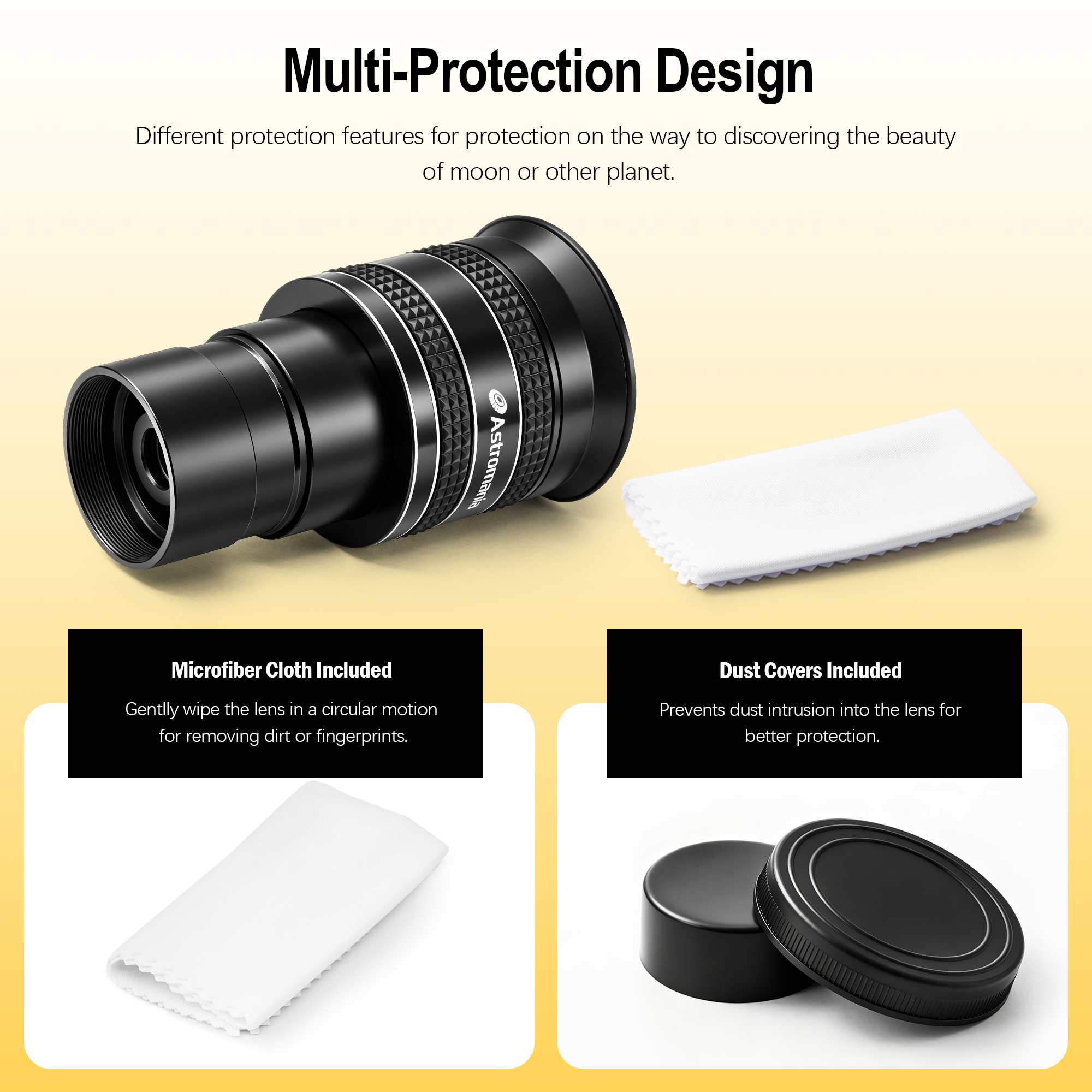 Astromania Telescope Eyepiece 6mm, Wide Angle 58 Degree Apparent Field Planetary Eyepiece for 1.25 inch Astronomy Telescope & Filter, Fully Multi-Coated Telescope Accessory for Planetary Observation